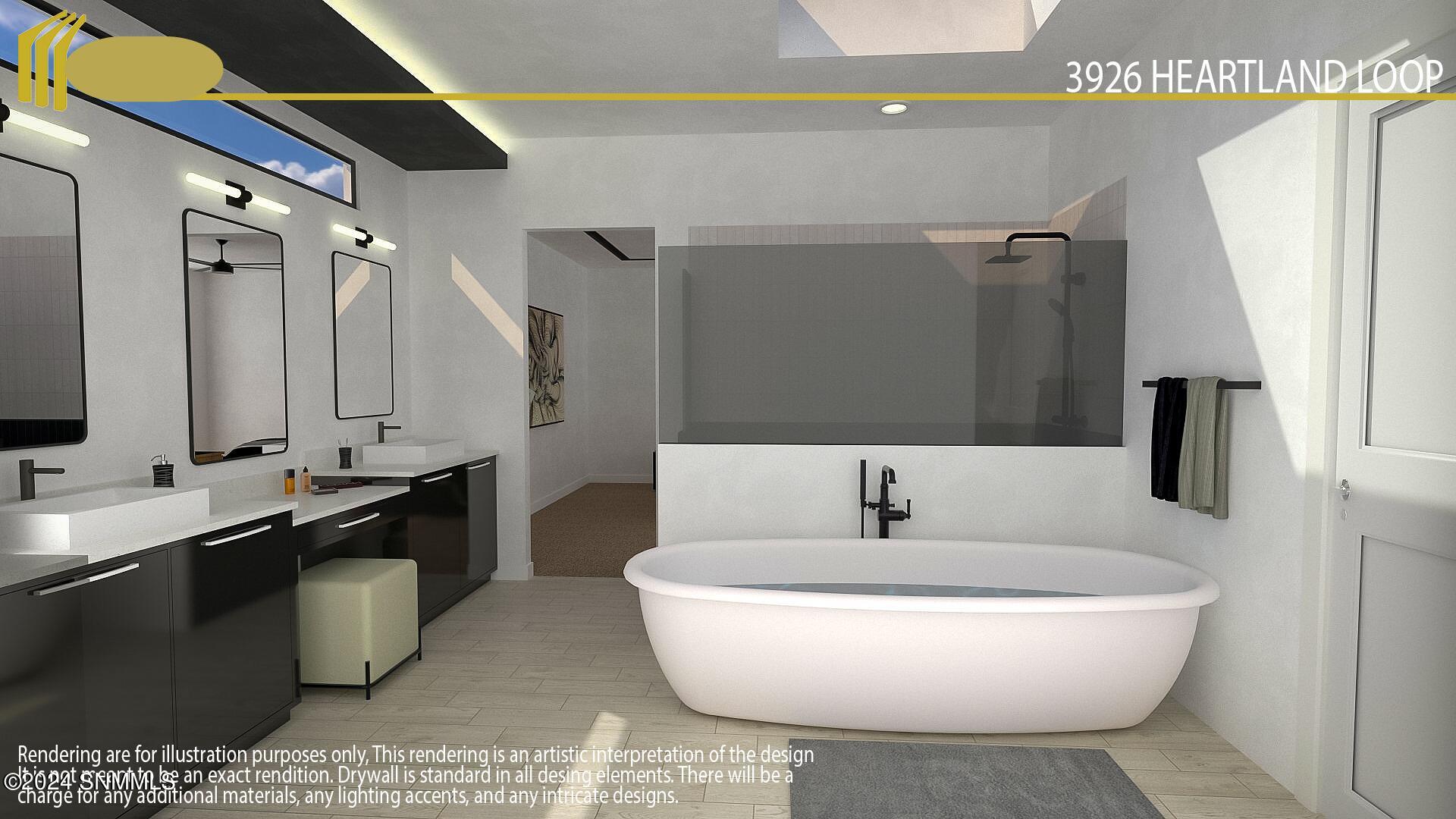 Bathroom Rendering, 3926 Heartland