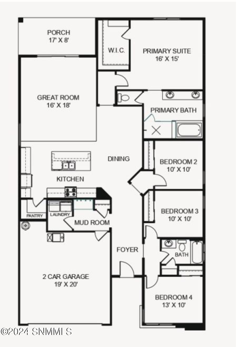 Caballo Floor Plan with Dimensions