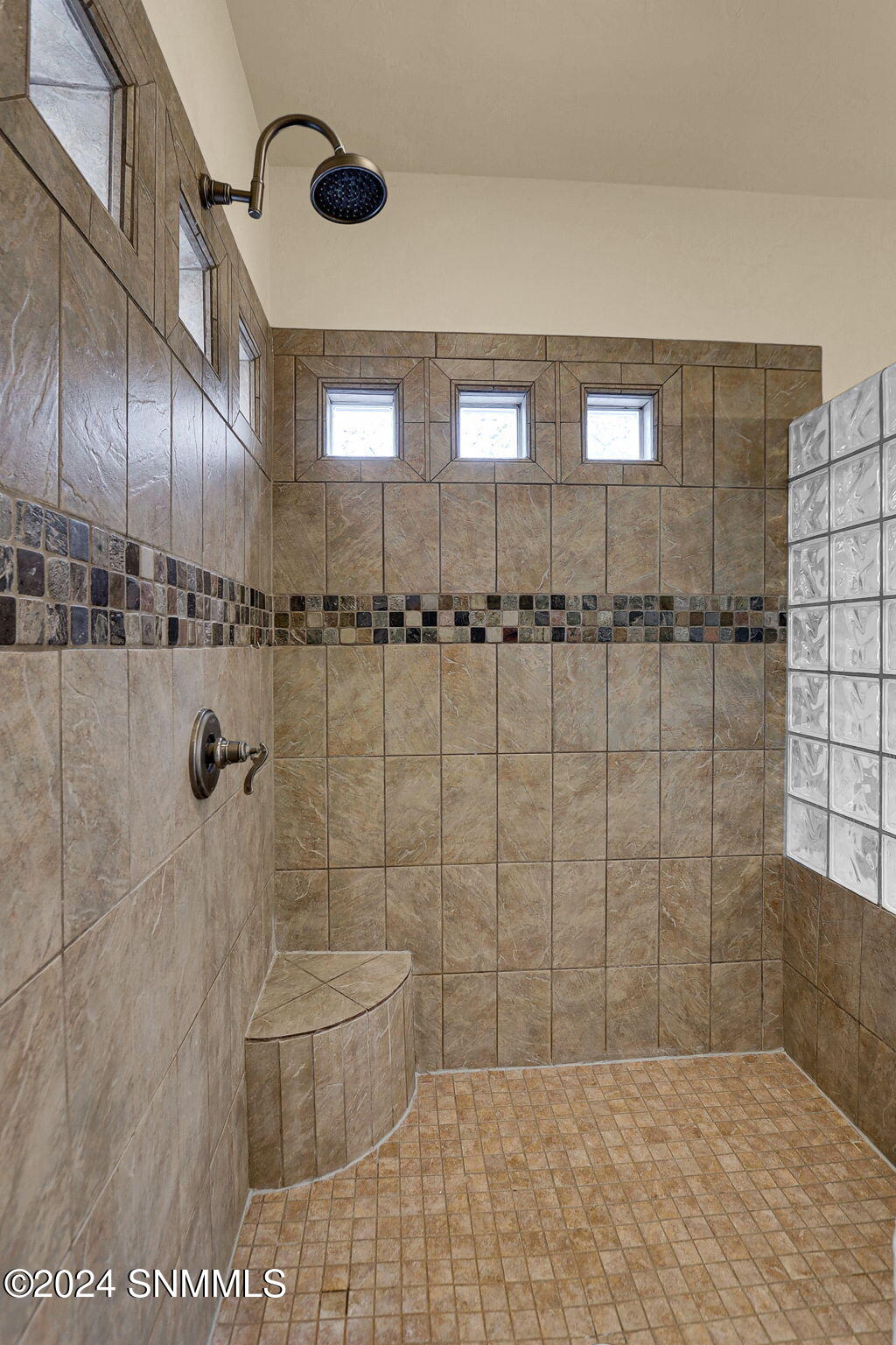 Shower w/ Glass Block