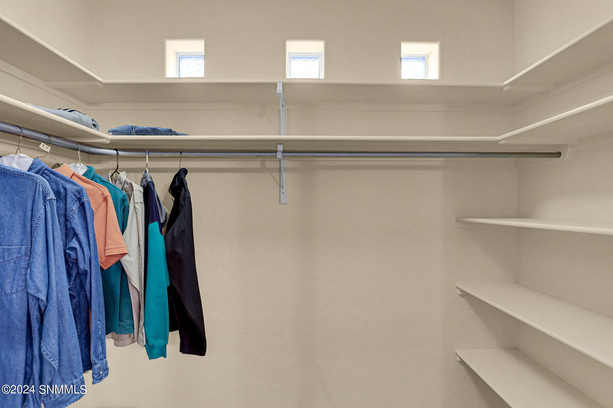 Light & Large Primary Closet