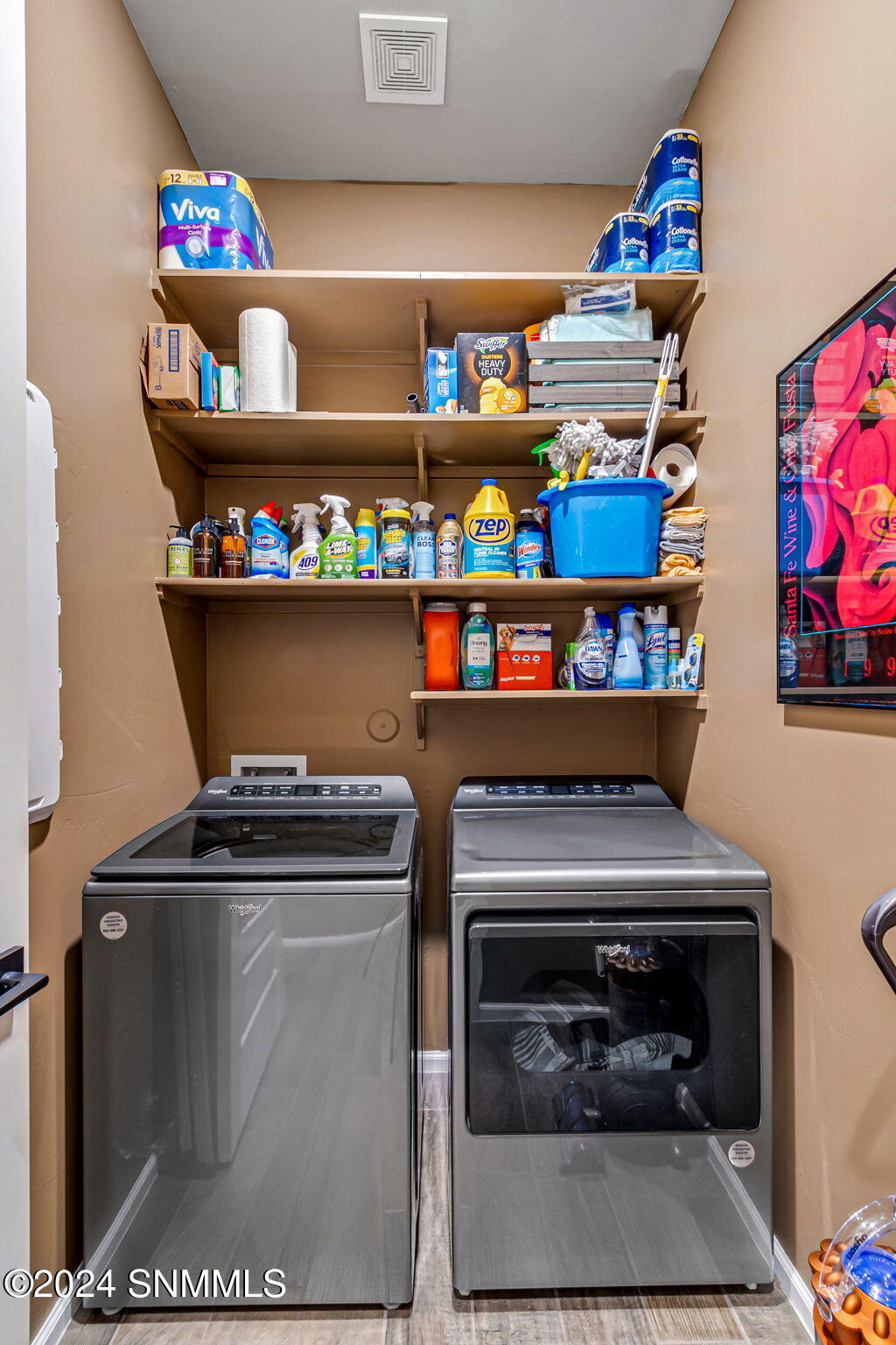 Extra shelving in Laundry Room