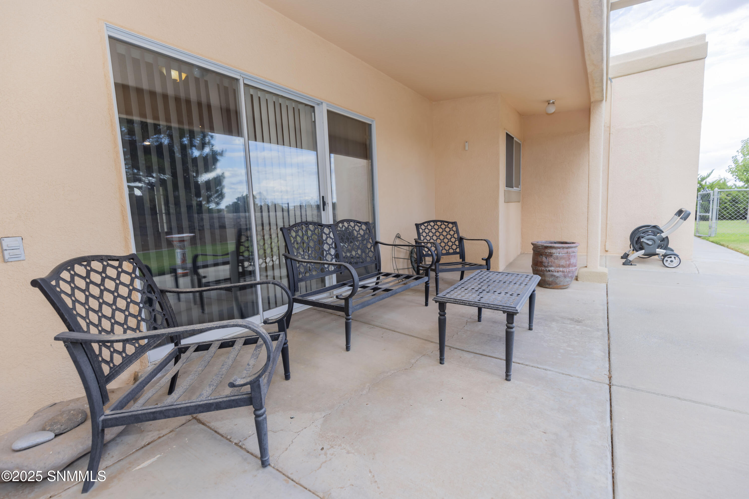 South facing patio off sunroom