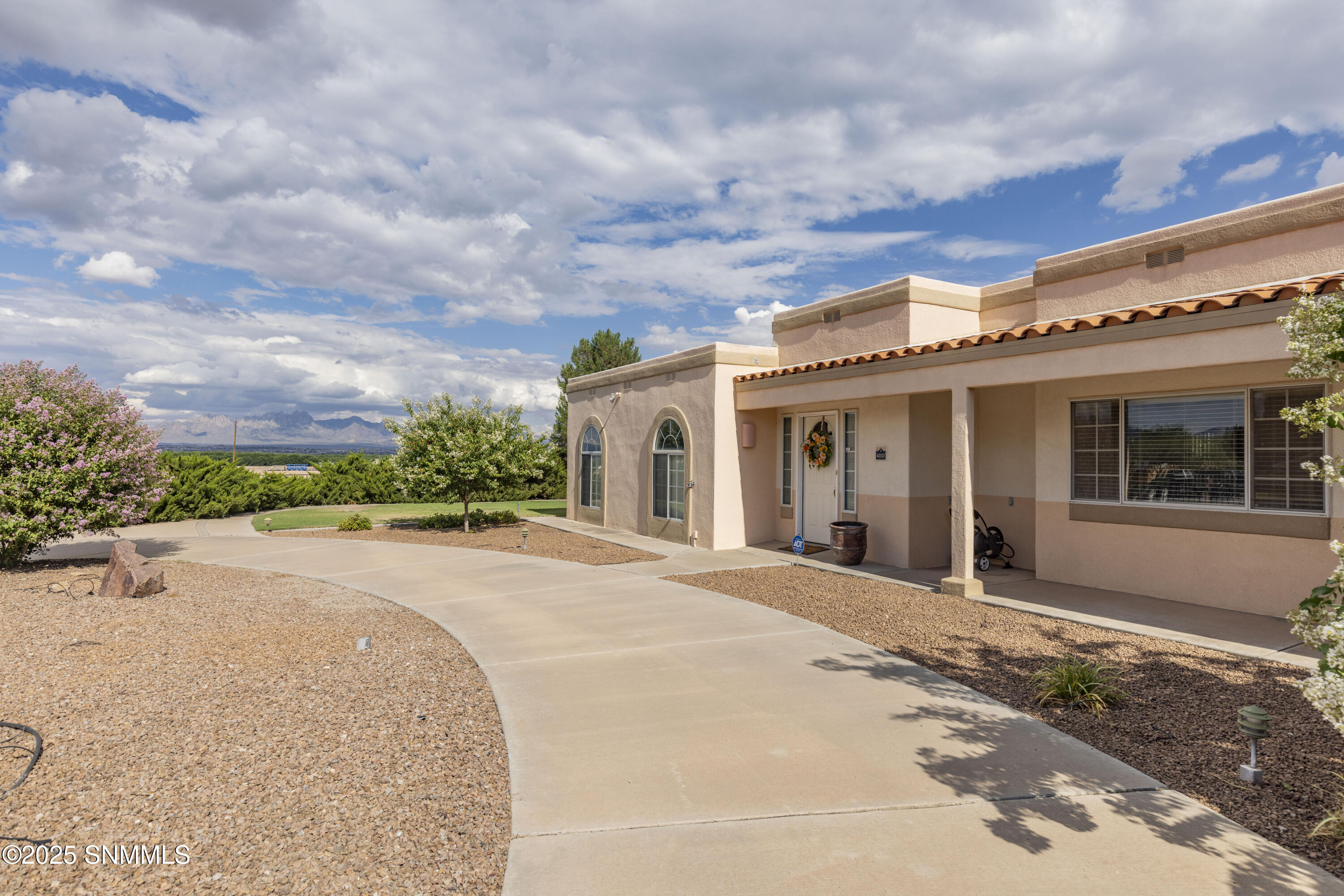 Inviting north facing front of home