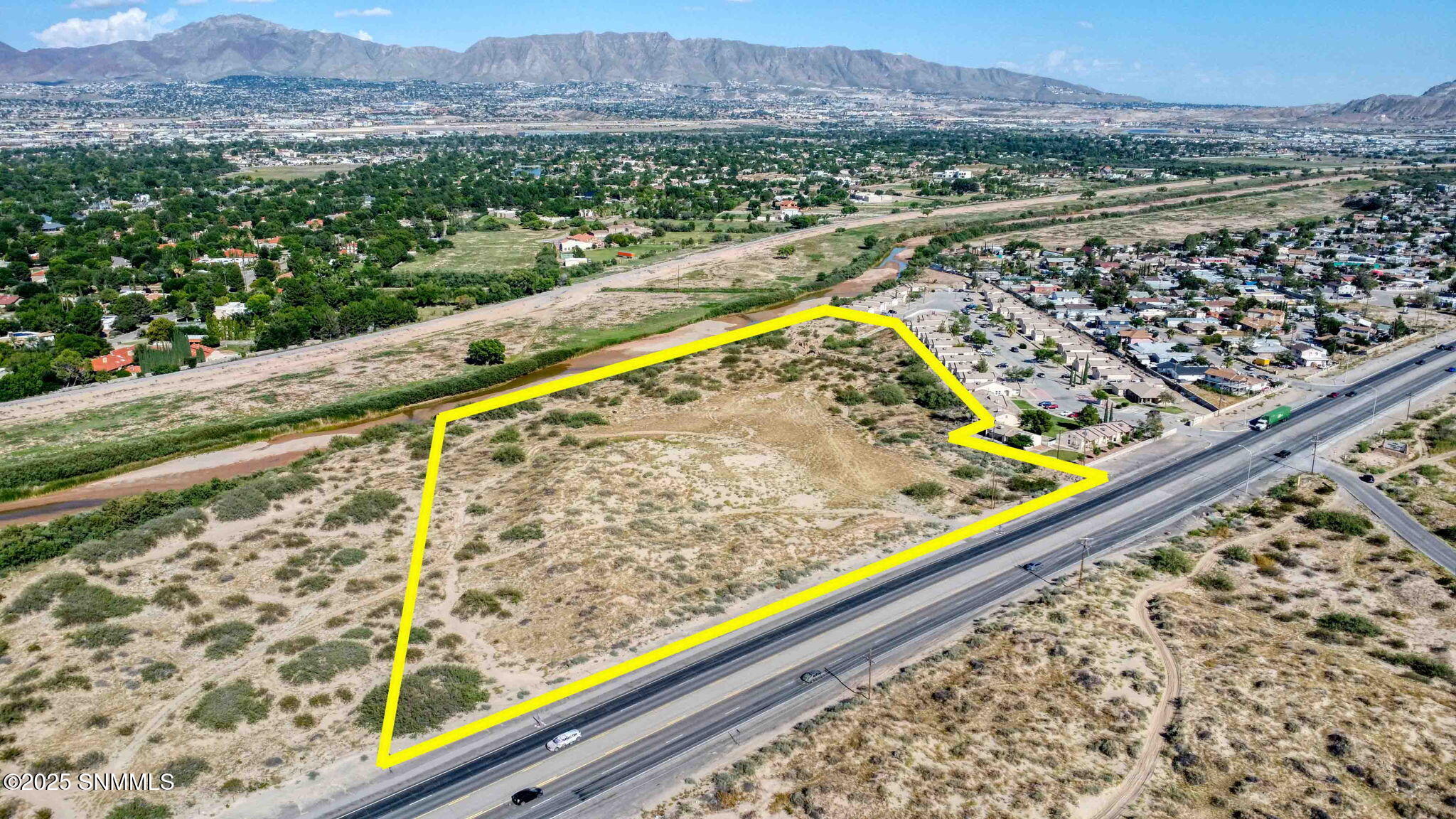 Aerial View with Boundary Highlighted