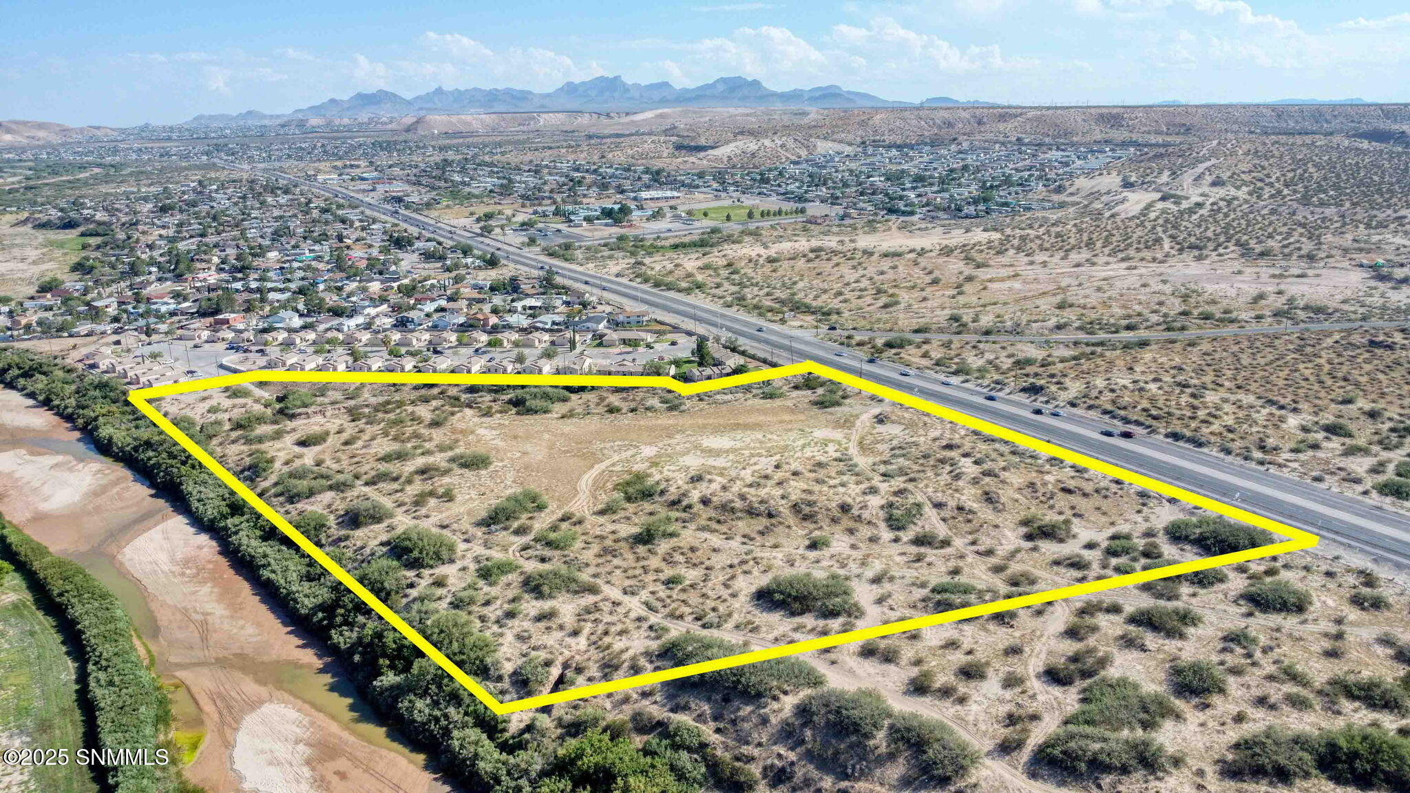 Aerial View with Boundary Highlighted