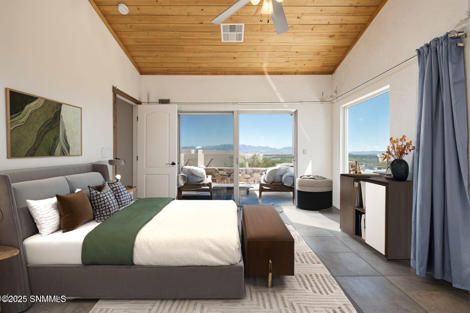 Red Wolf primary bedroom staged