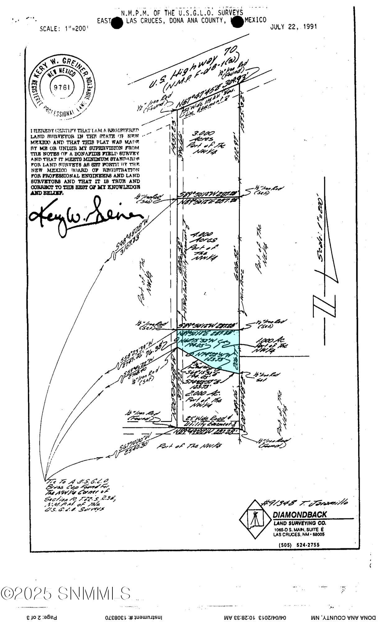 10840 Bataan Memorial - Plat Image