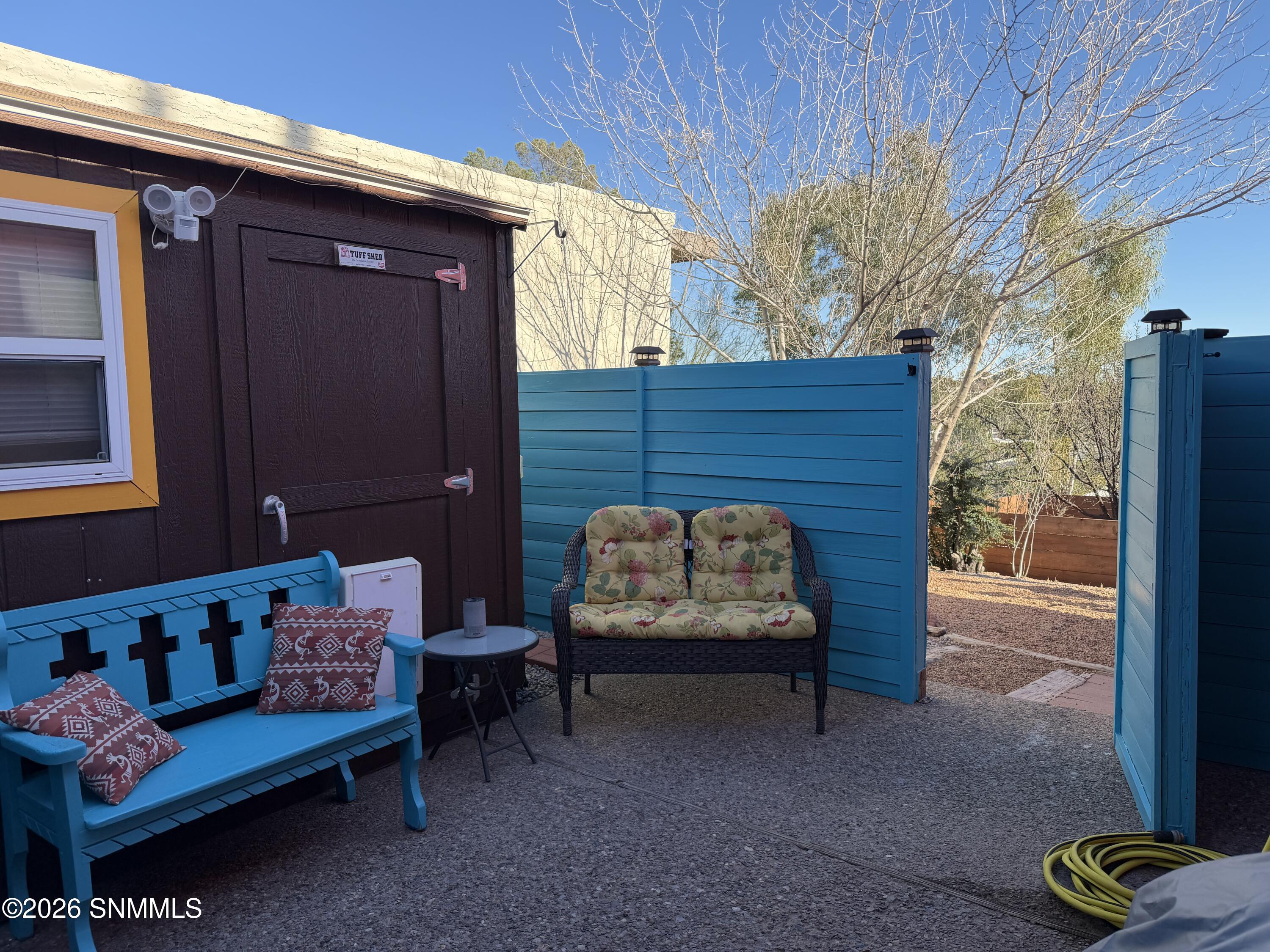 Tool shed and courtyard