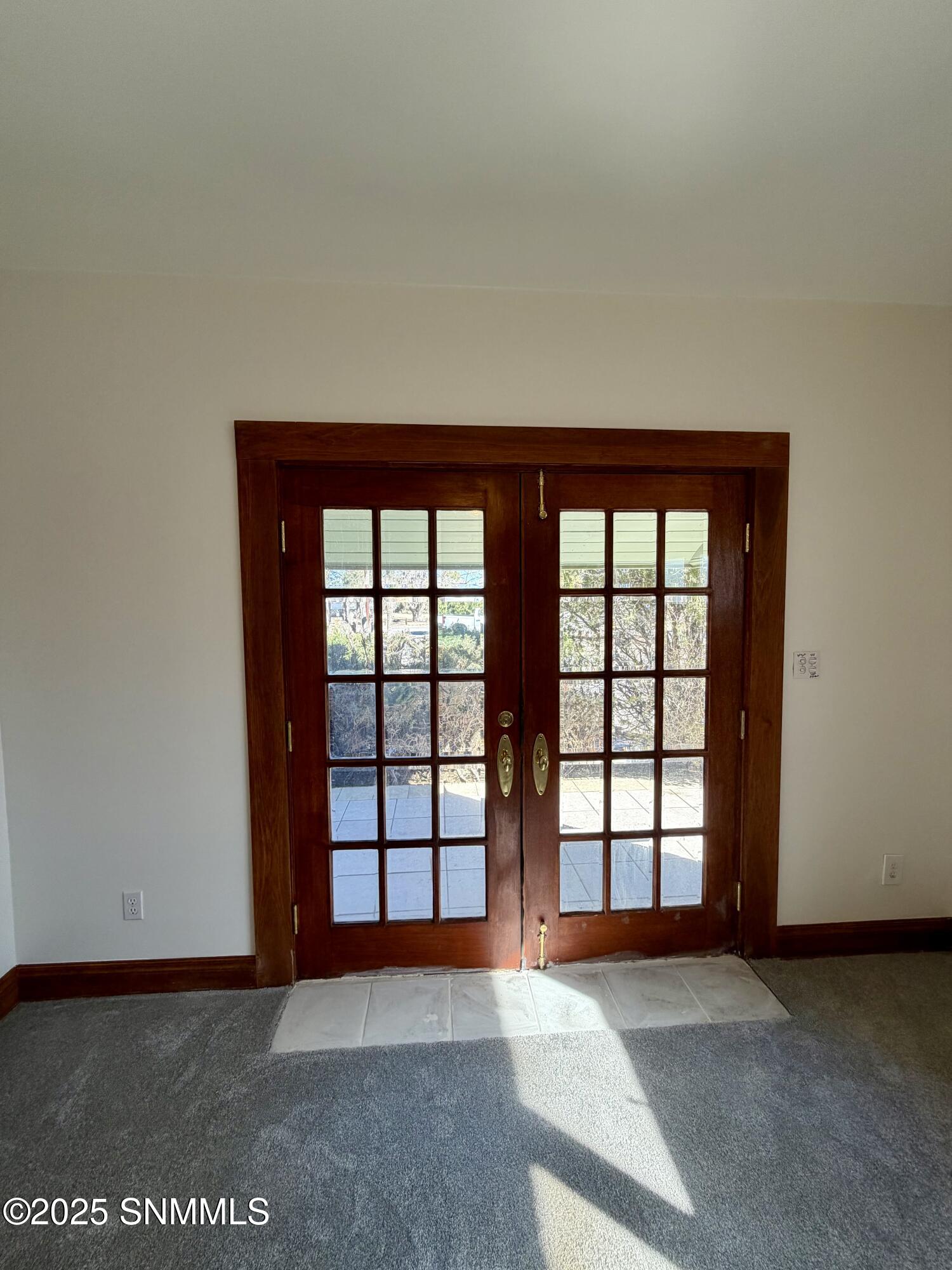 French doors in master bedroom