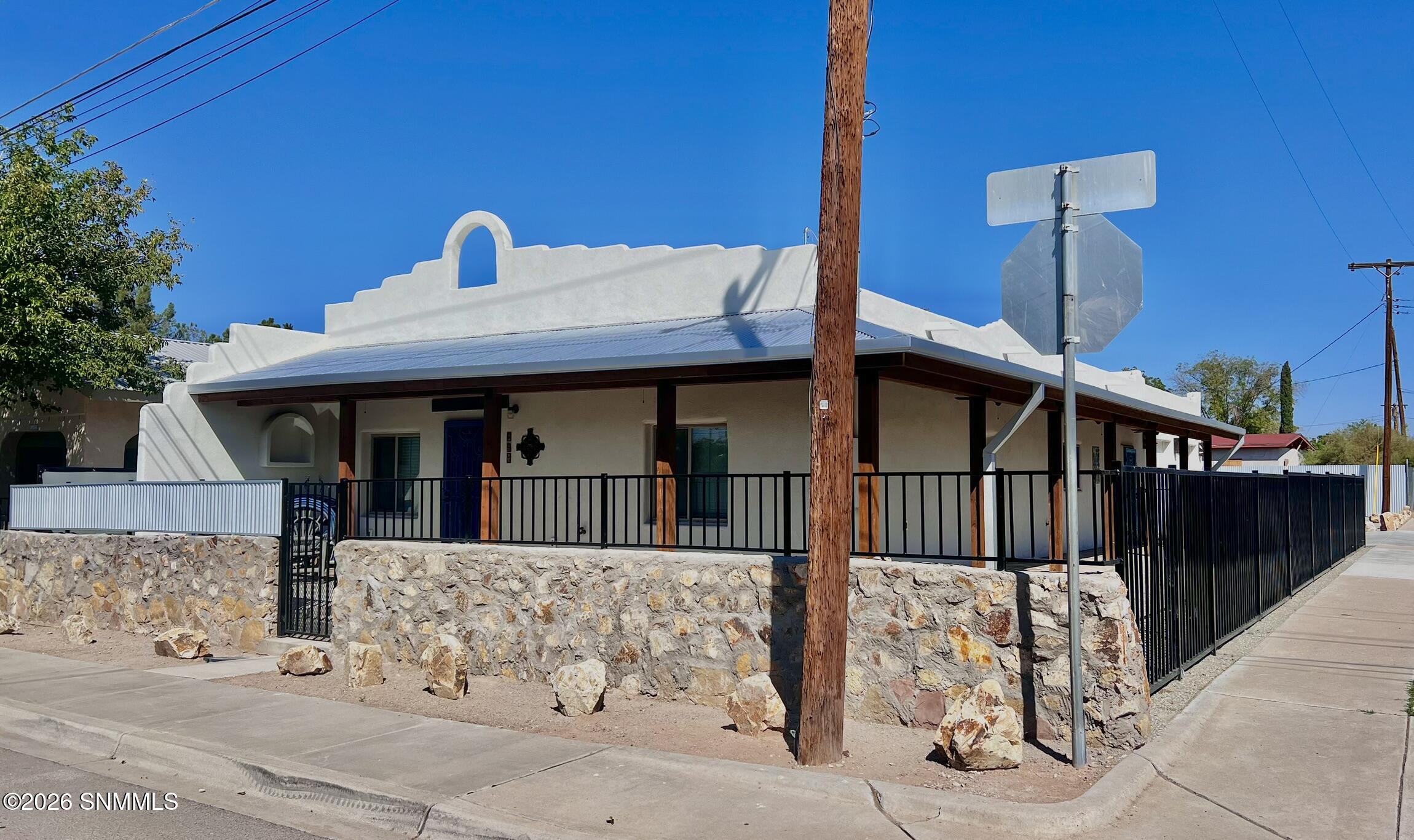 Front of the home, fully fenced