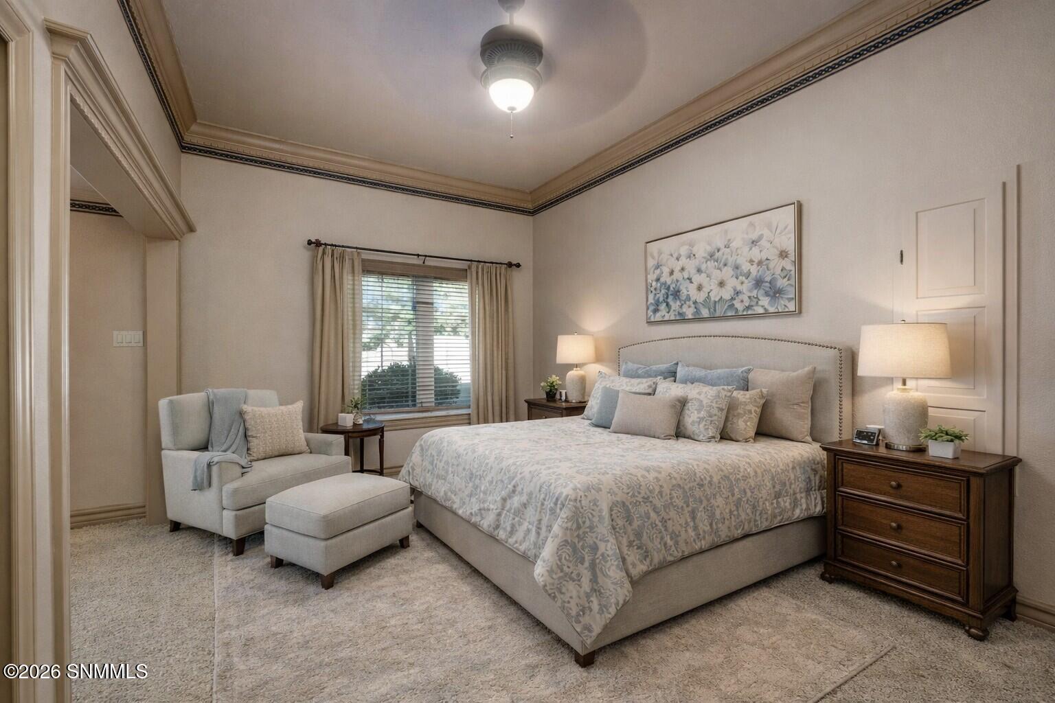 dowmstairs bedroom virtually staged