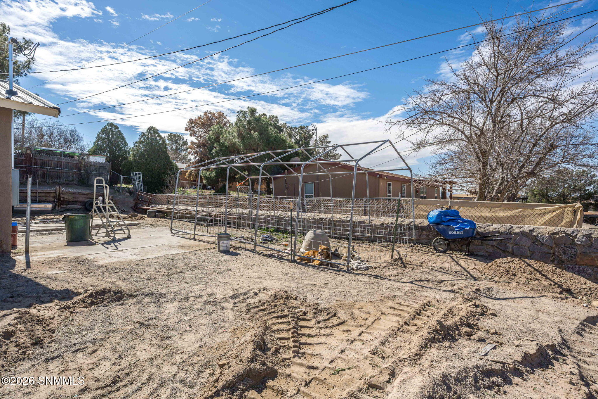 Looking west from front of house