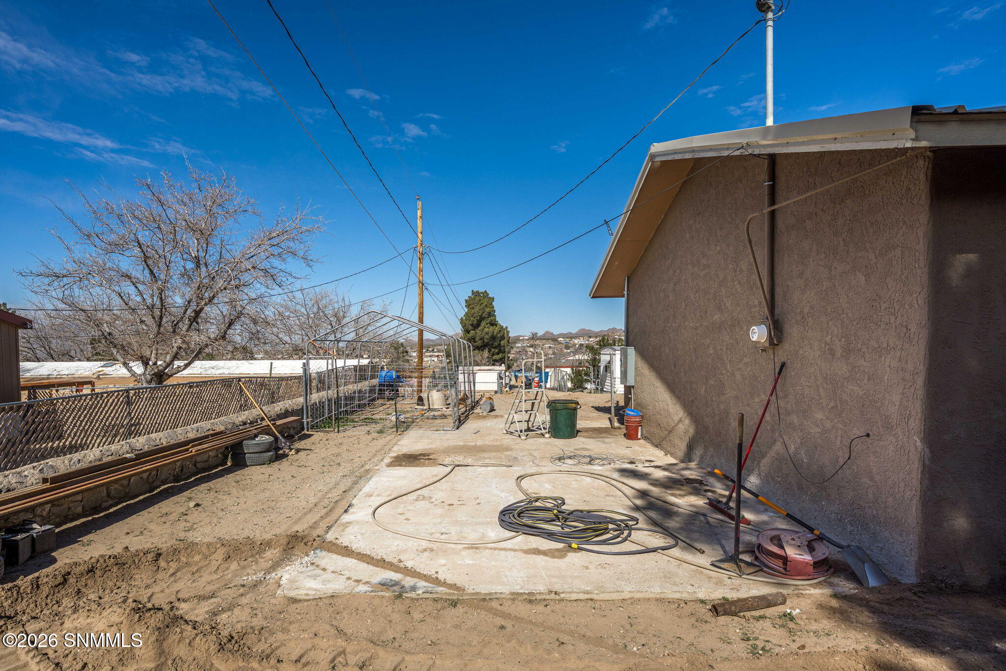 West side of house, looking North with