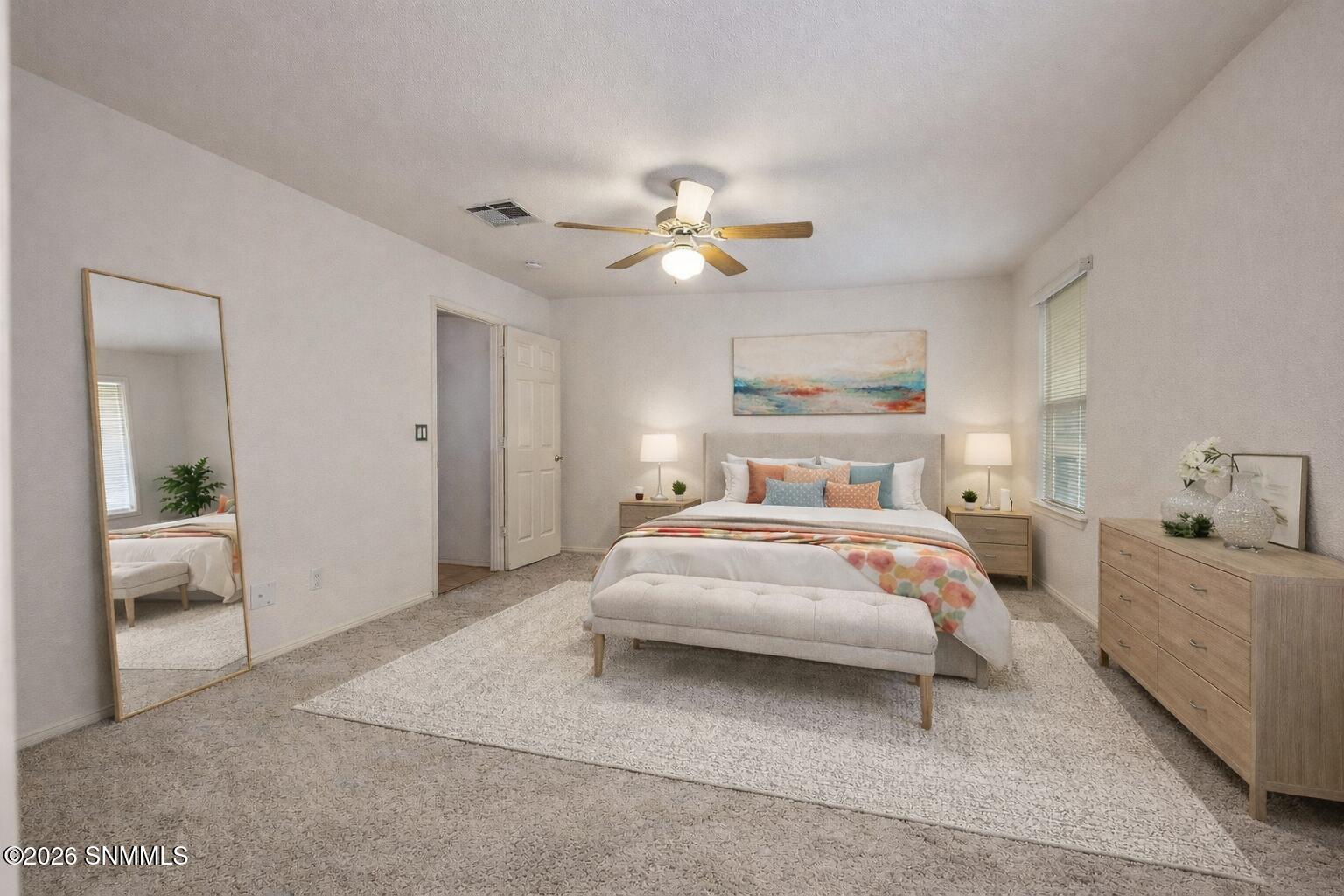 La Plata primary suite staged