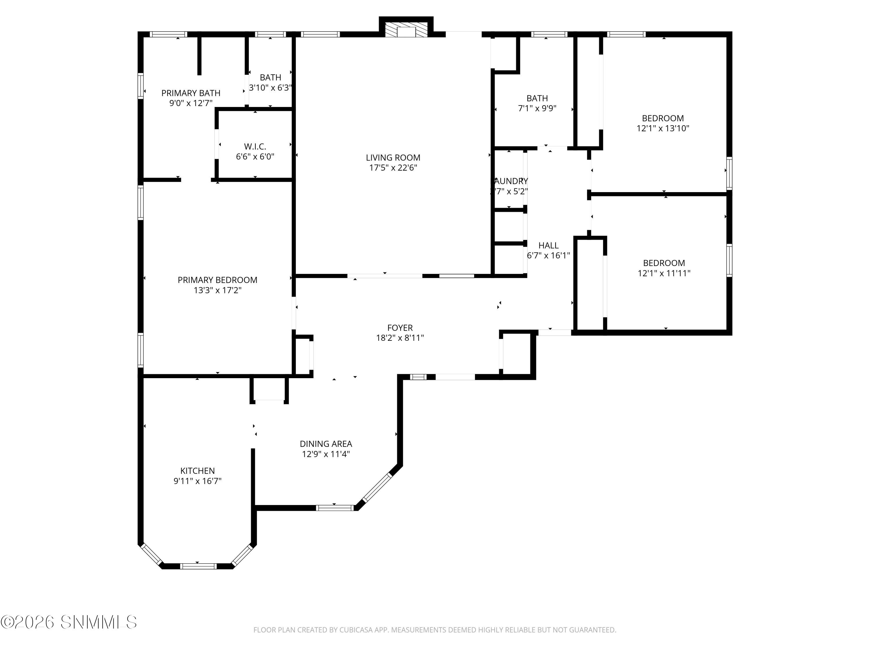 La Plata floor plan with dimensions