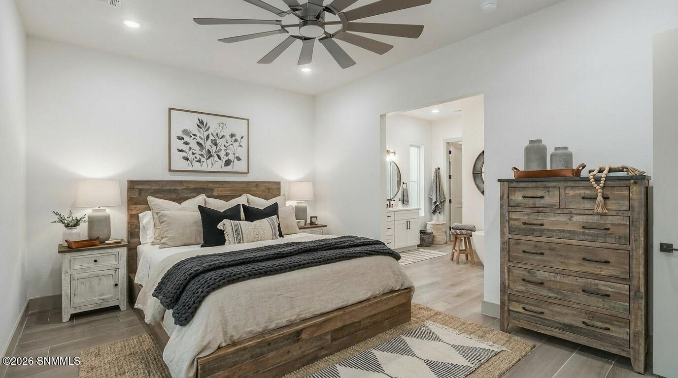 Primary bedroom farm modern