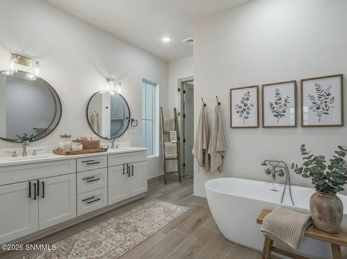 primary bathroom farm modern