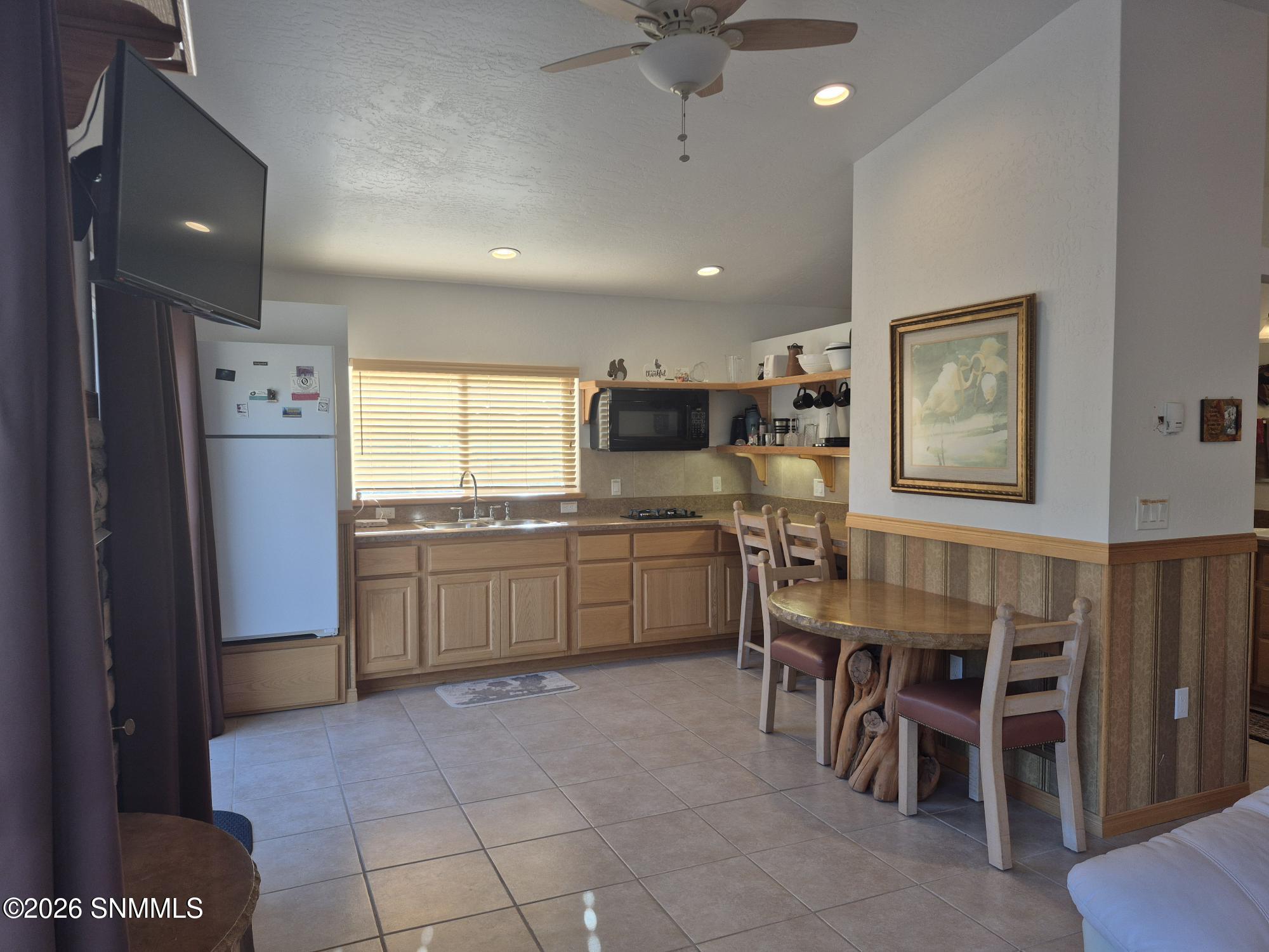 kitchen and dining area