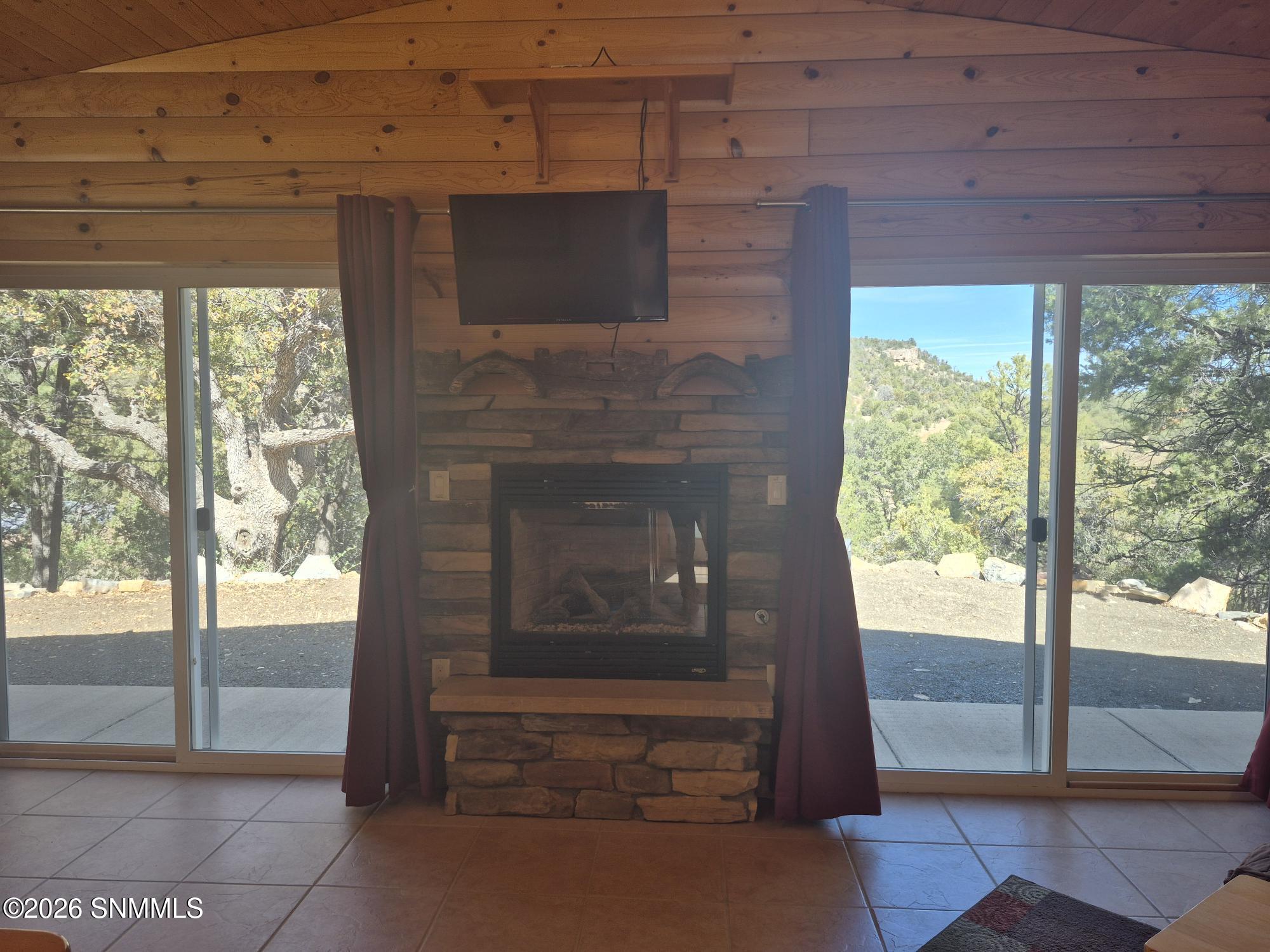 front sliders and view