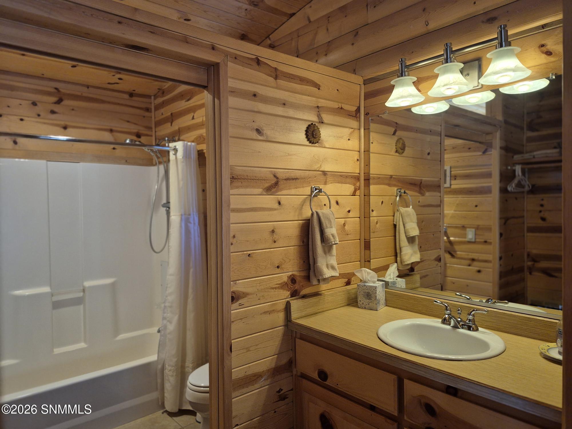 bathroom and closet area