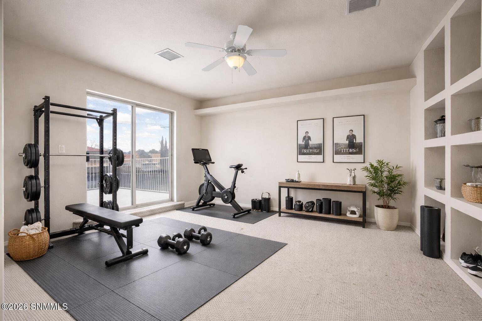 Virtuallt staged Home Gym