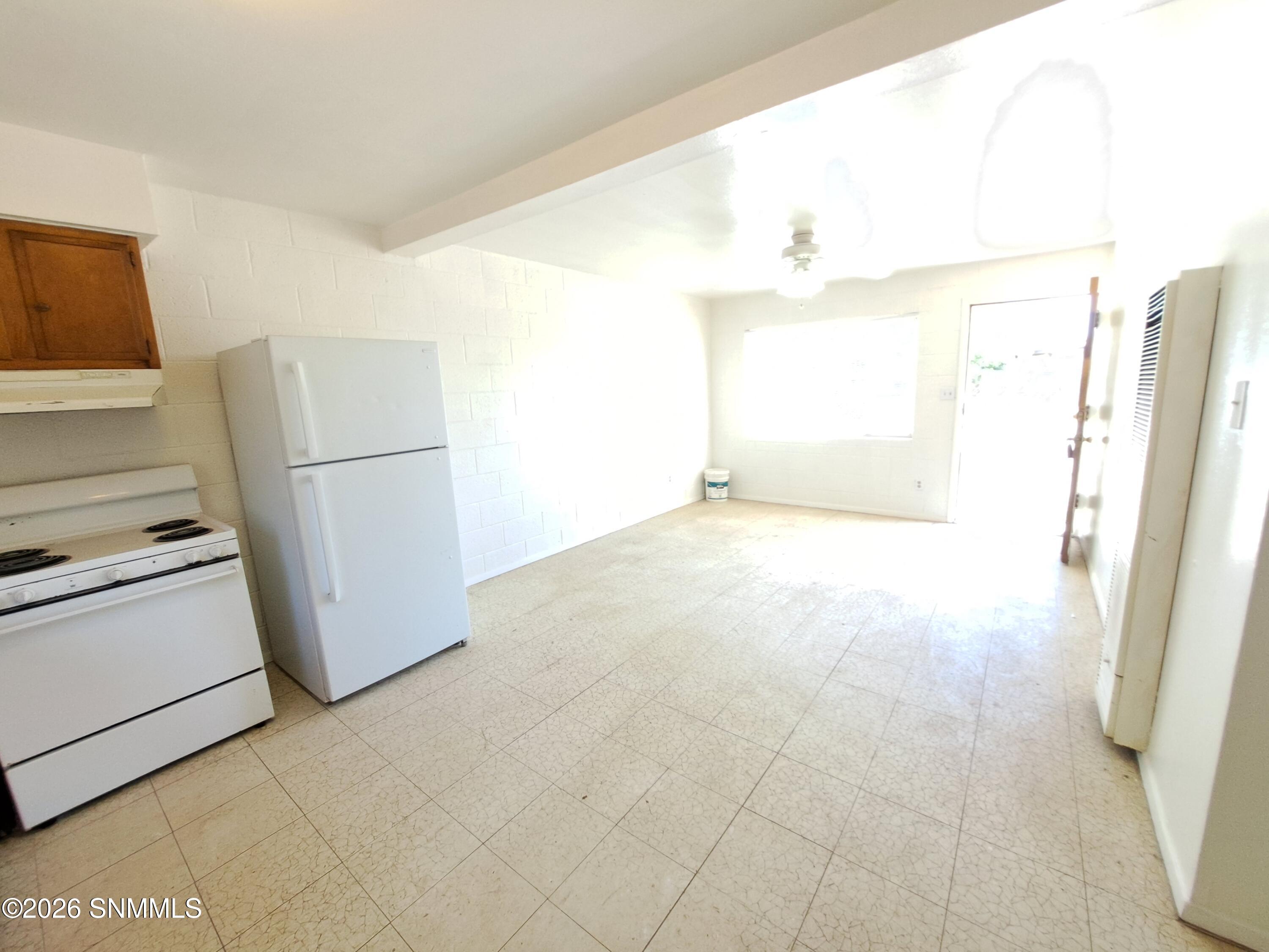 Kitchen into Living Room of 1 BR