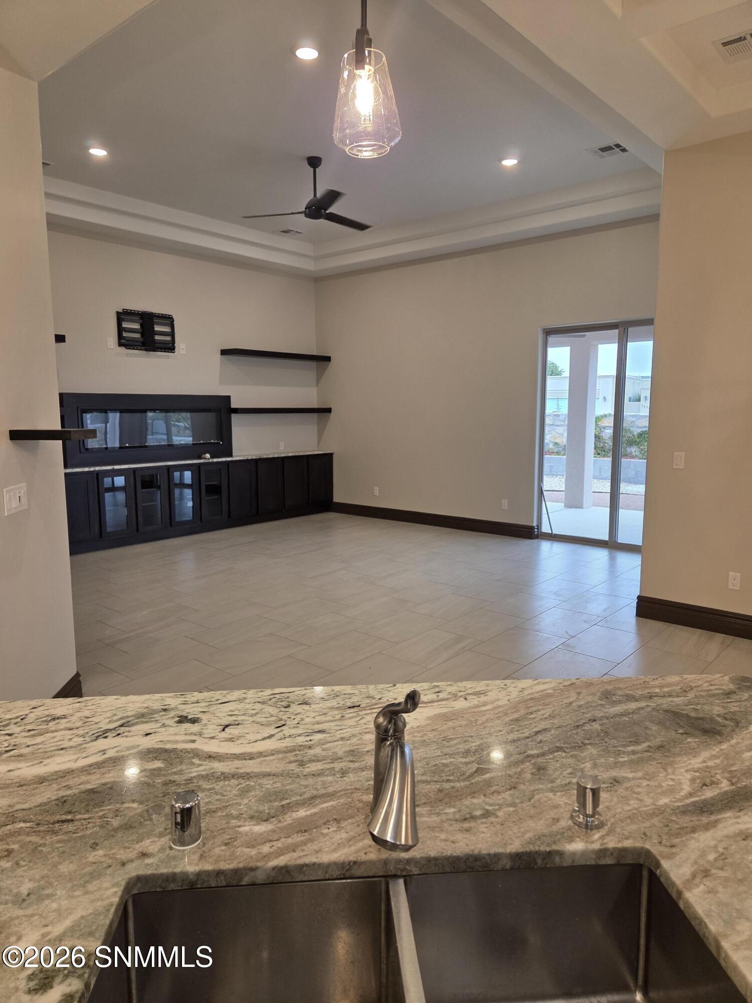 from kitchen to living