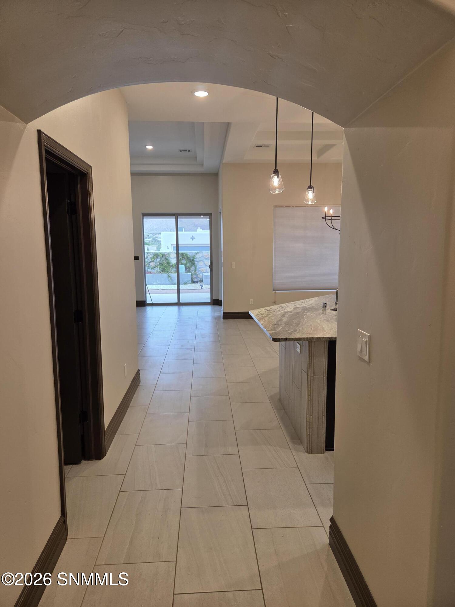 hallway to living