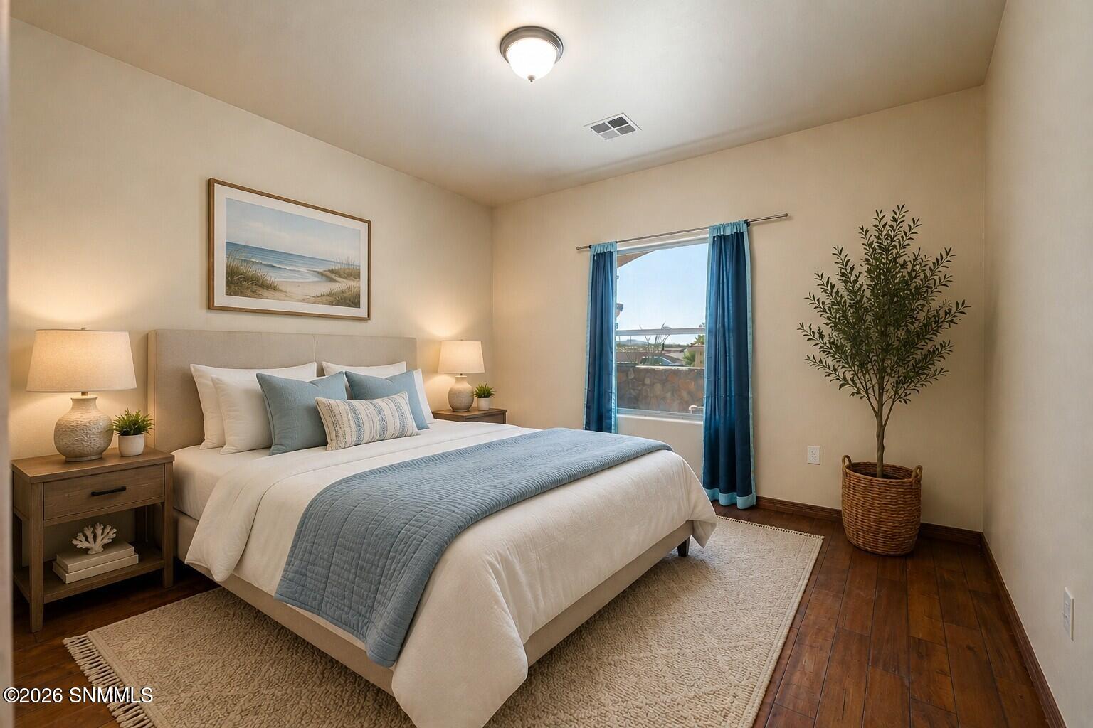 Bedroom 2 staged