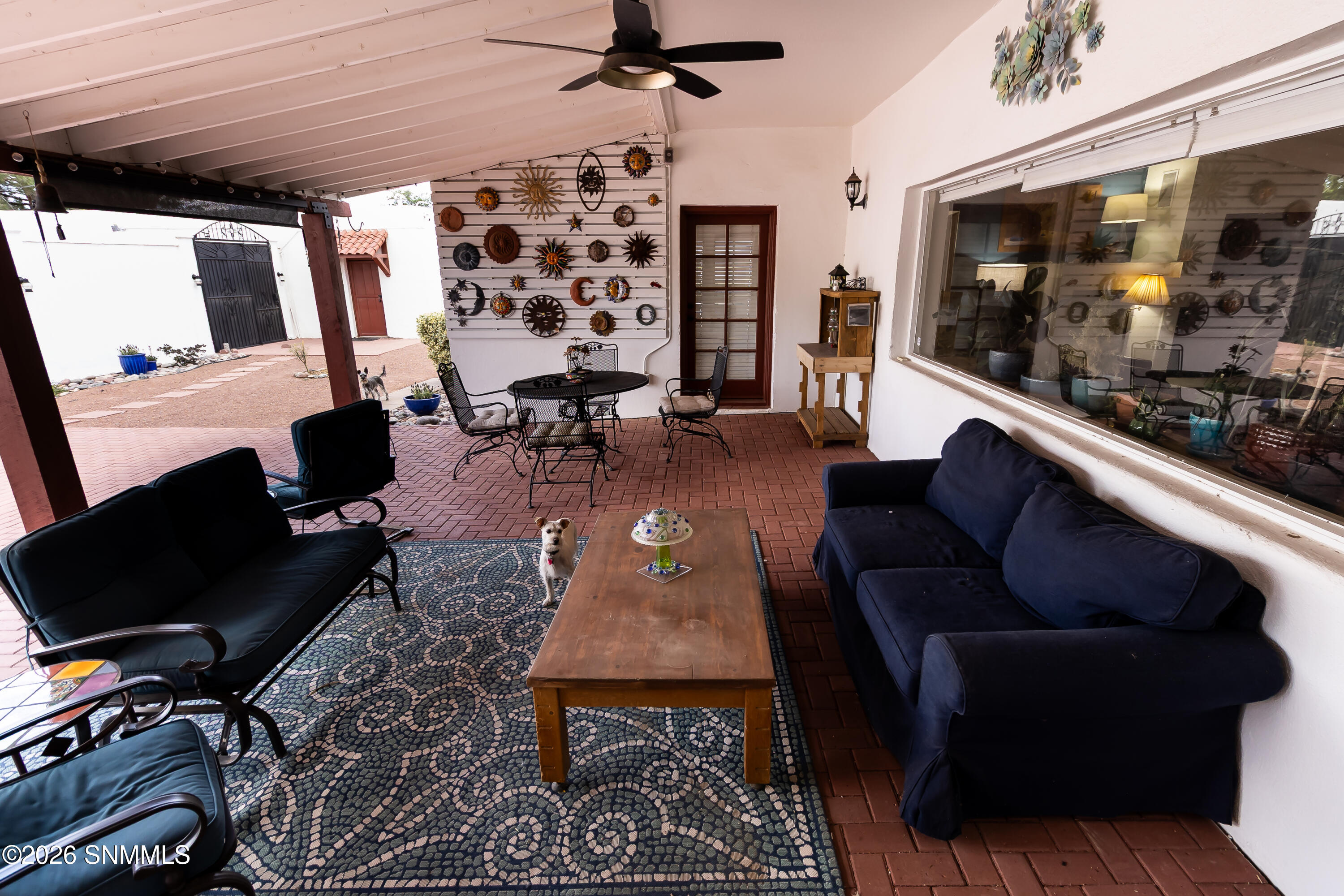 Large covered patio