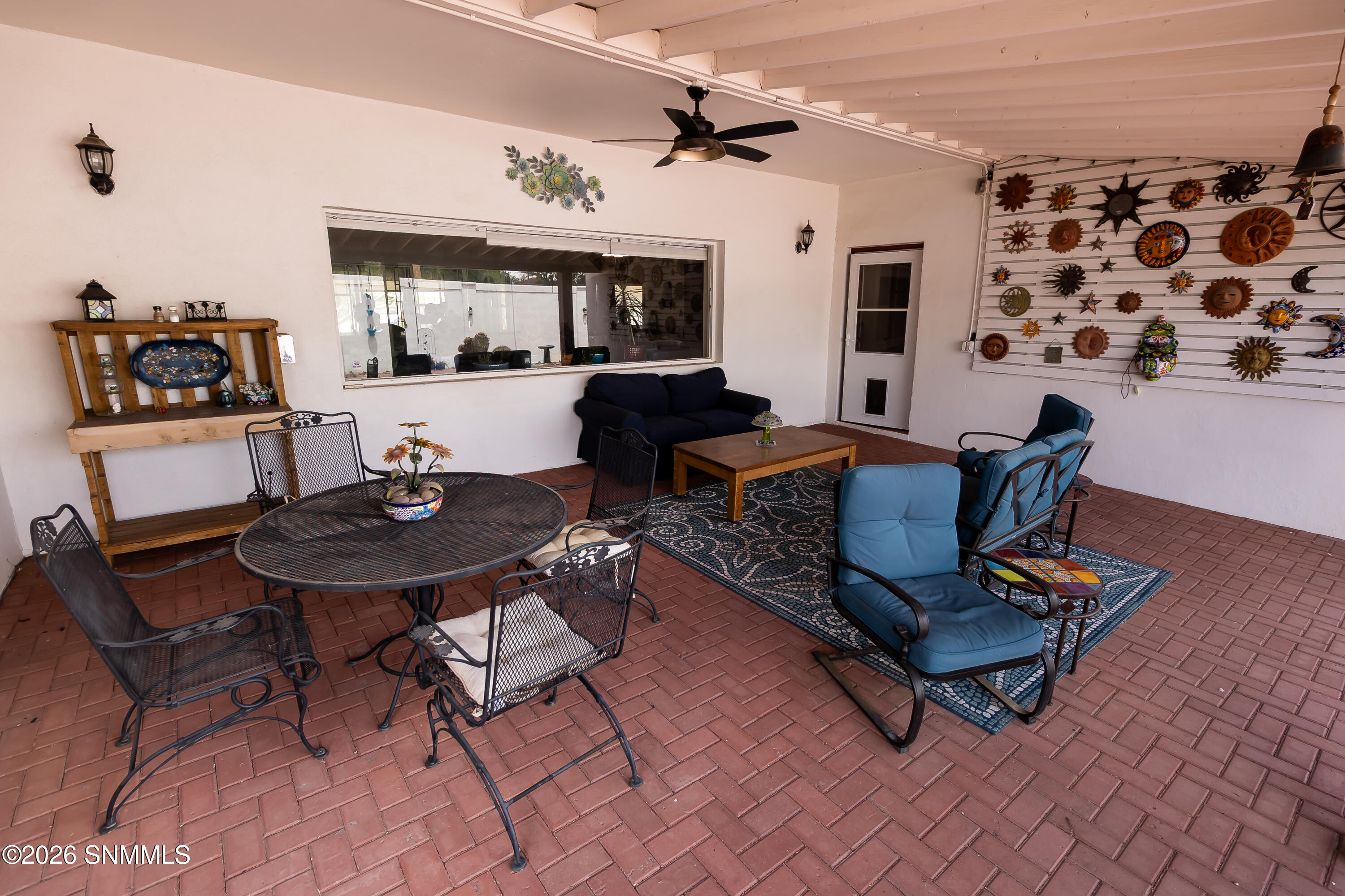 East facing patio for entertaining