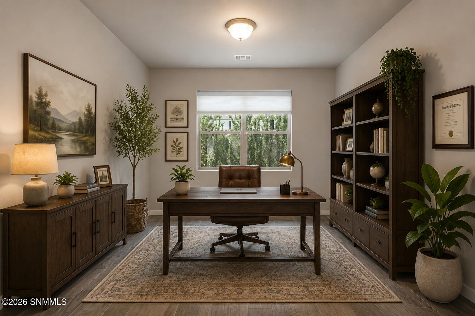 den office virtually staged