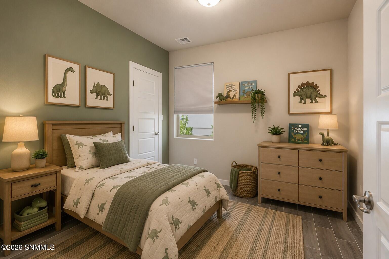vitually staged guest bedroom