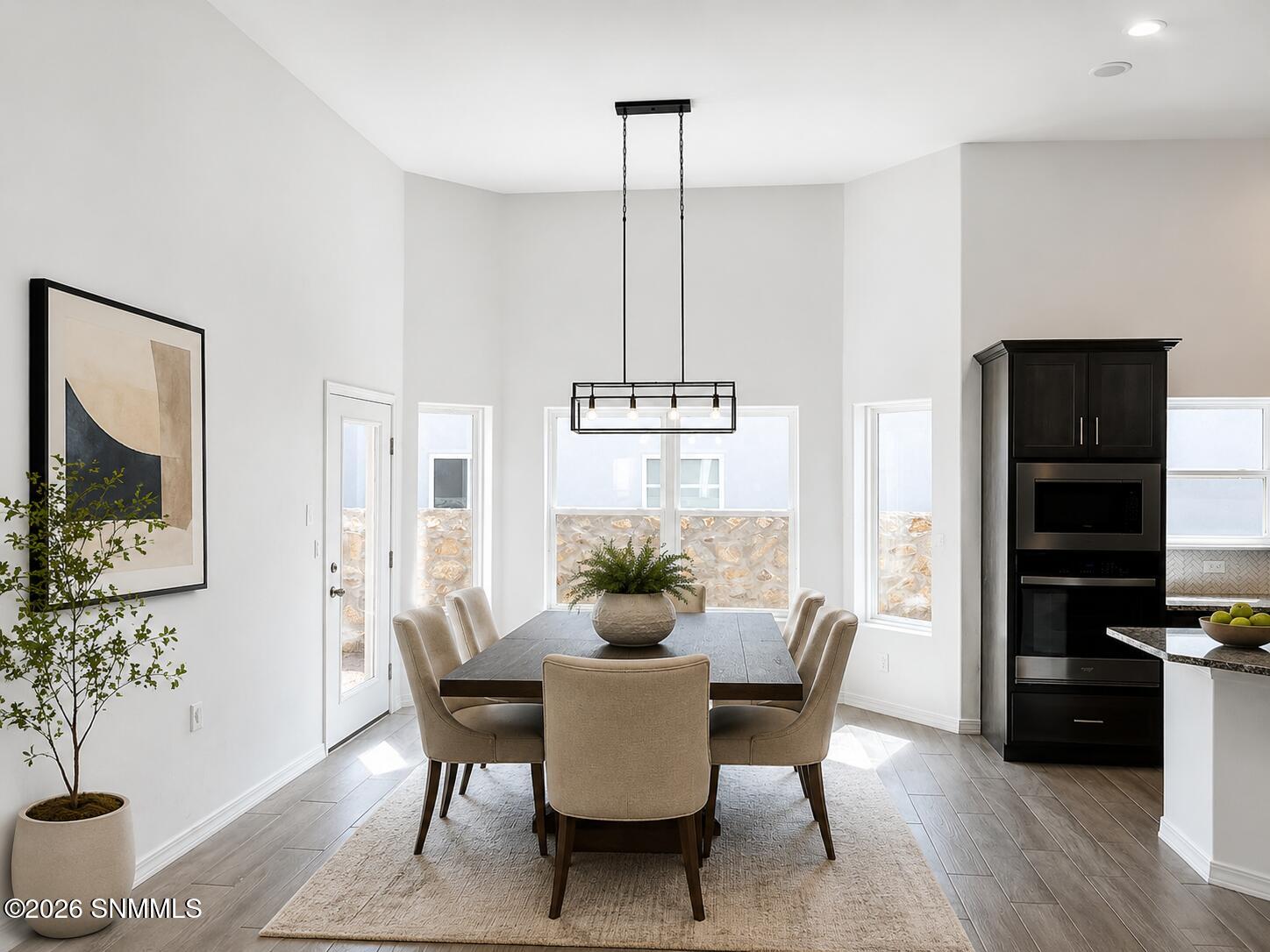 Dining room staged