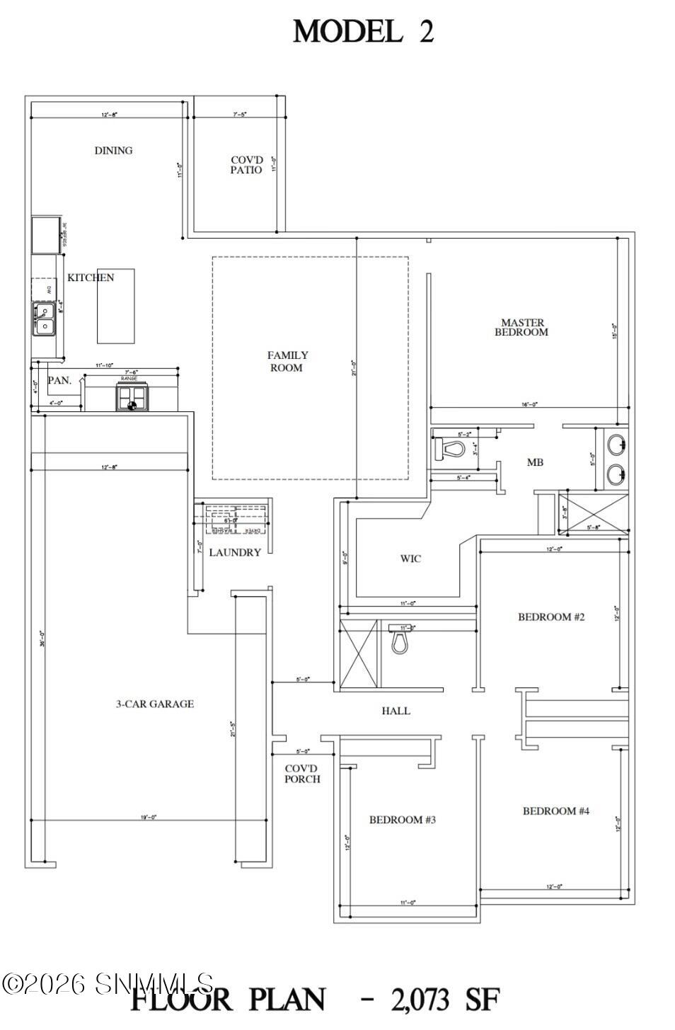 3 Car Floorplan - 1252 Sahara