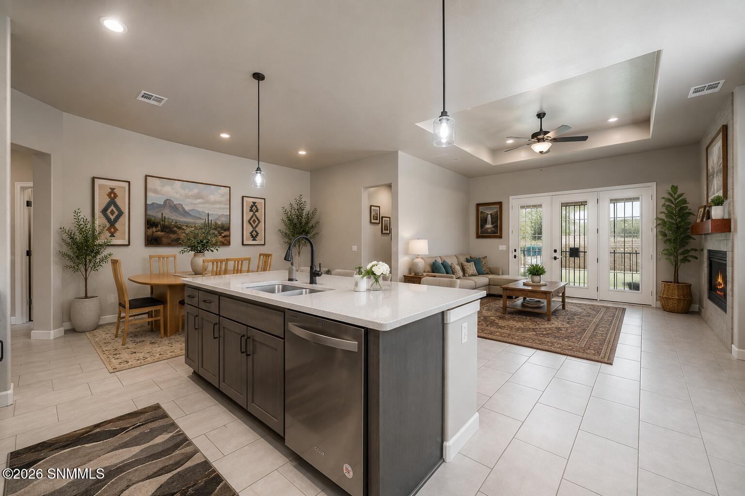 Living area Digitally Staged