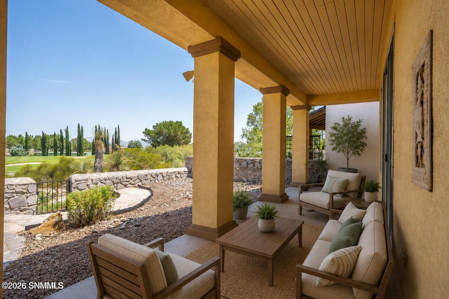 camino blanco back patio virtually stage
