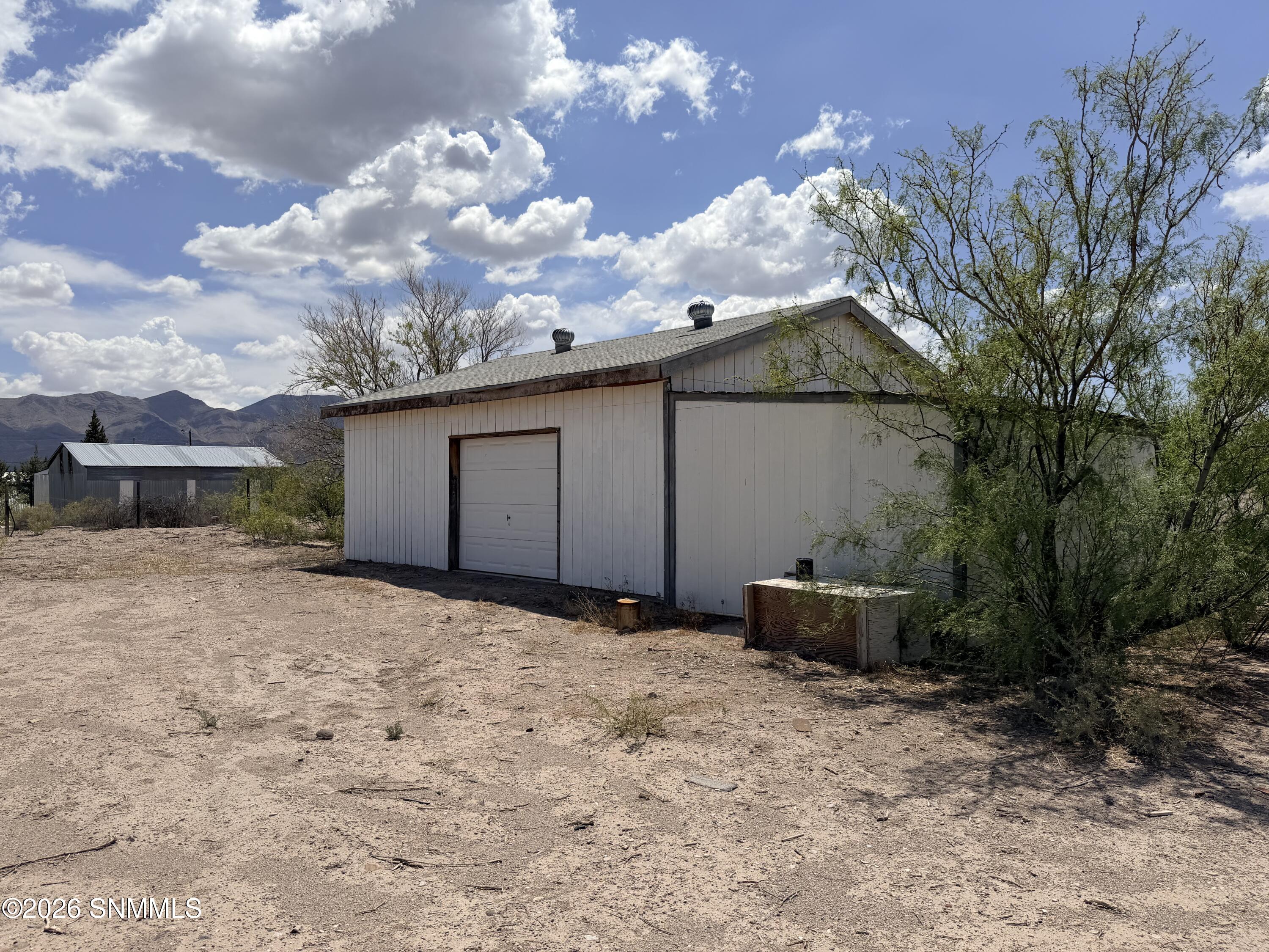 back of garage/ workshop