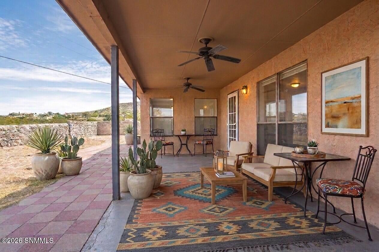 Patio staged