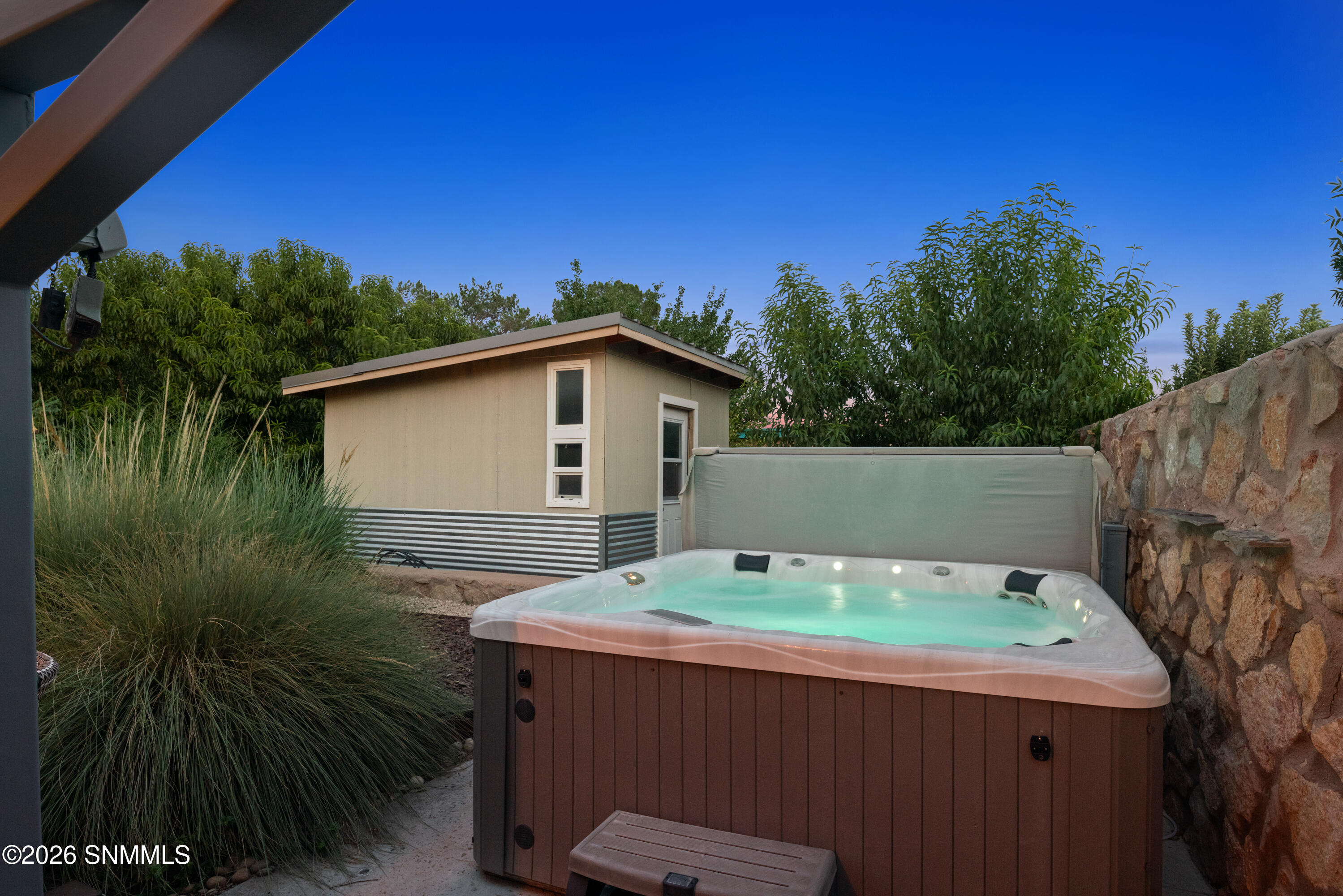 Hot tub & Shed