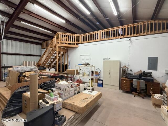 garage with loft
