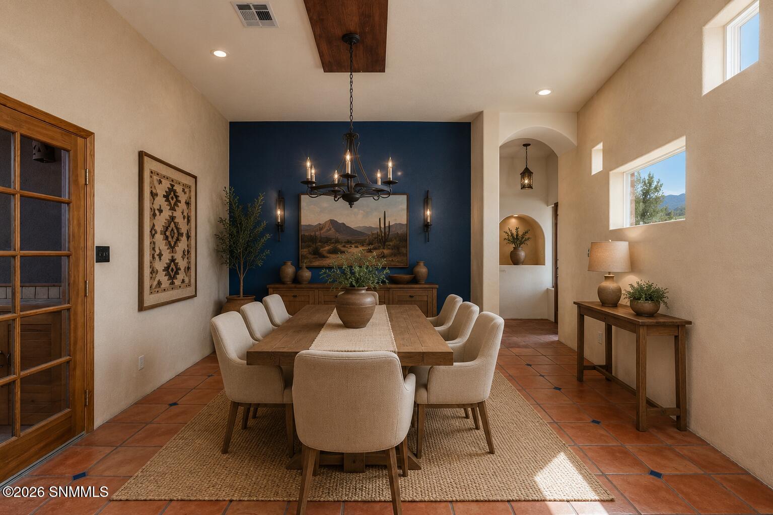 Virtually stagedDining room
