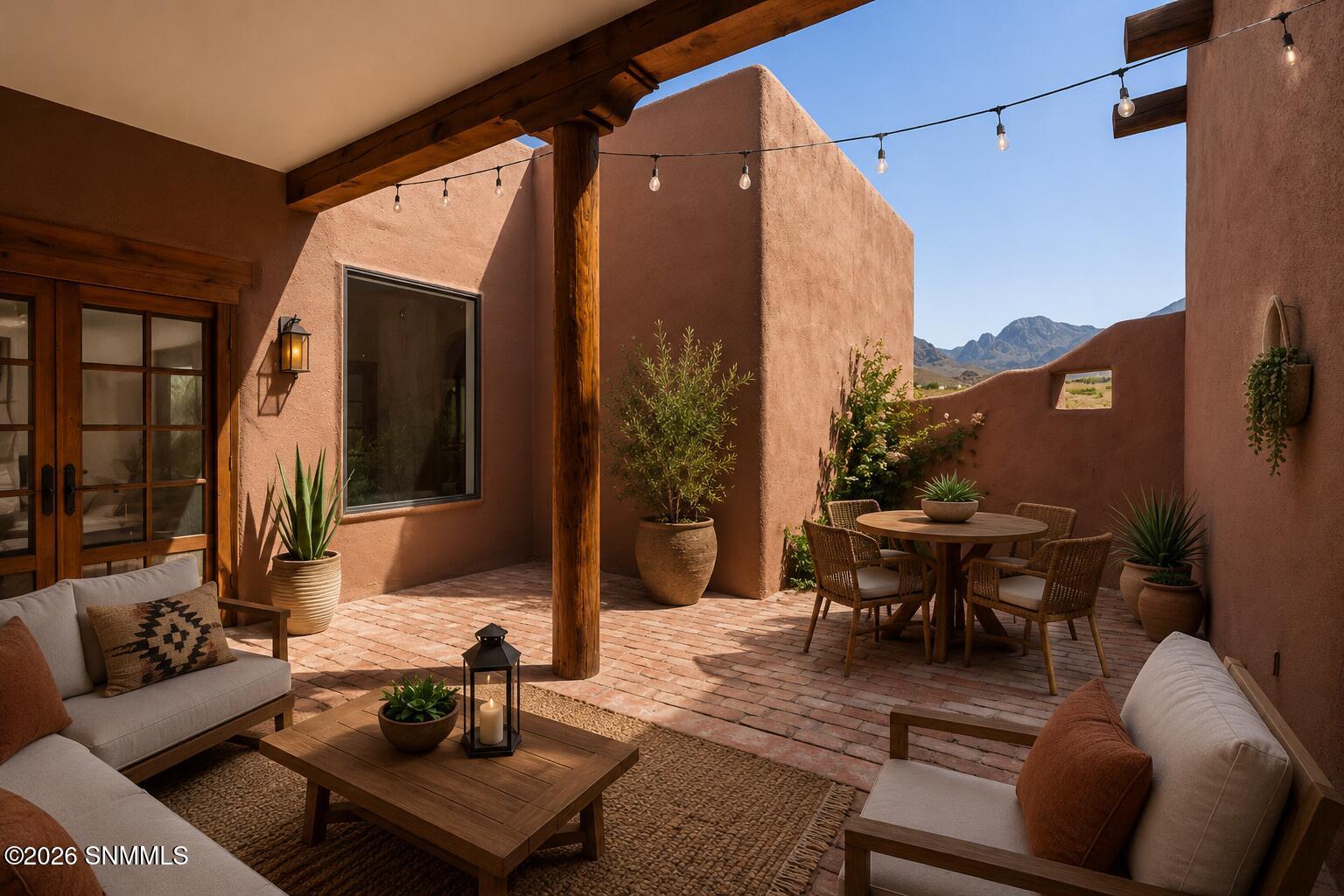 Virtually staged patio