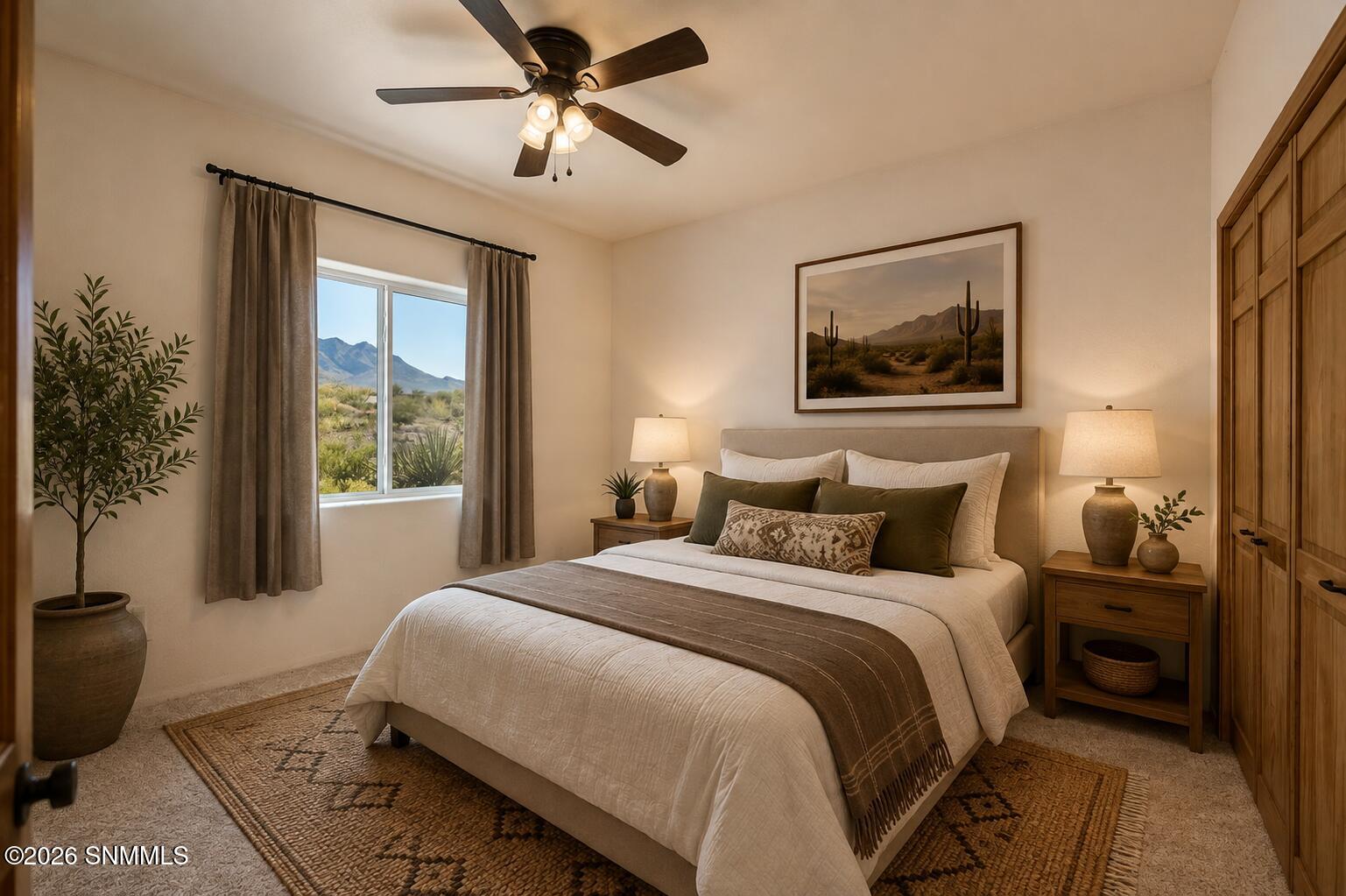 Virtually staged Guest Room