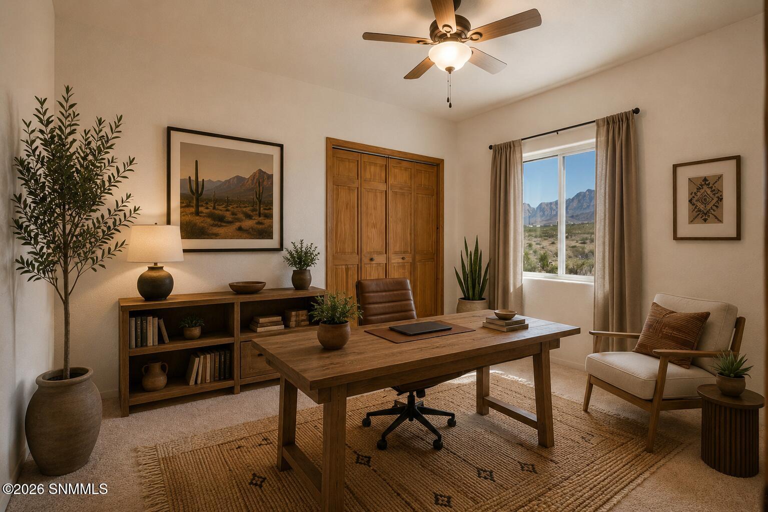 Virtually staged Office