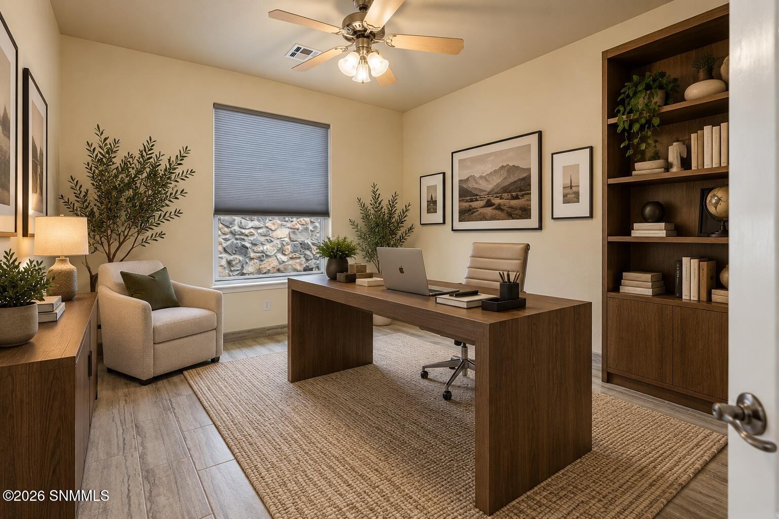 bedroom office virtually staged