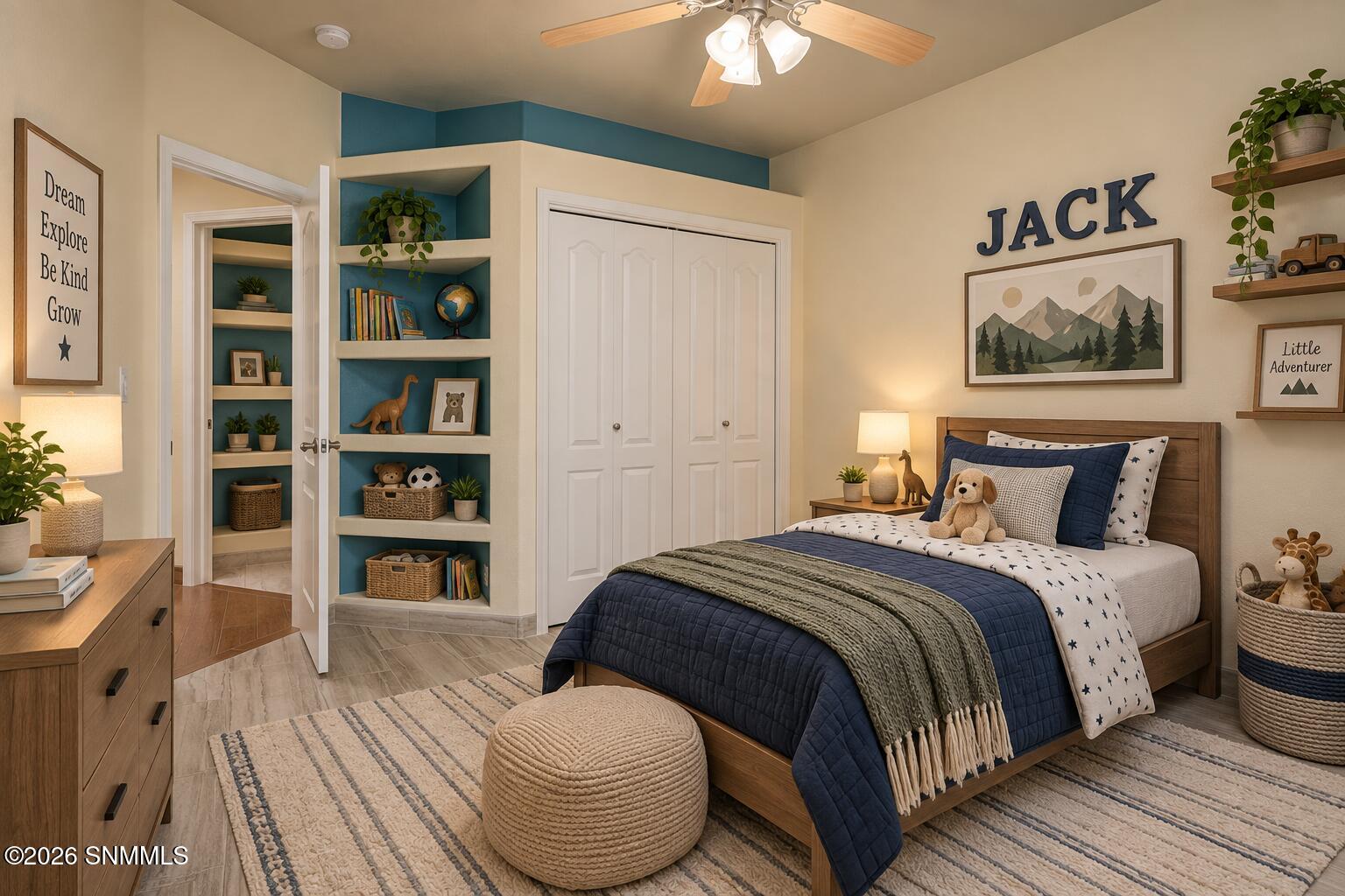 Bedroom virtually staged
