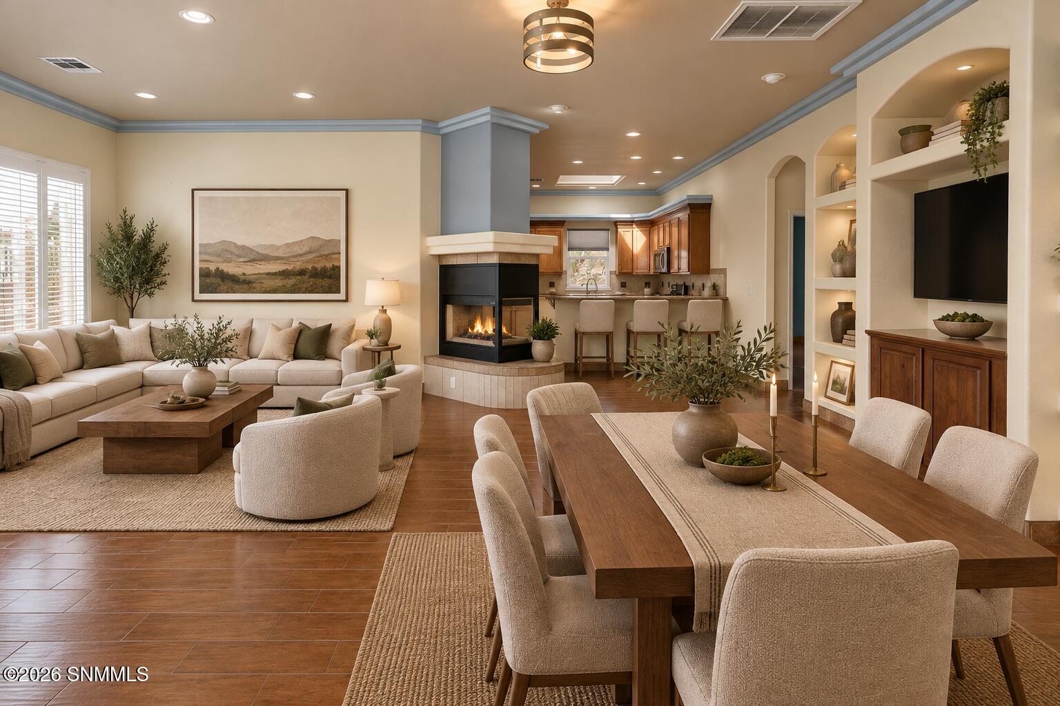 Percha Creek livng room dining room virt
