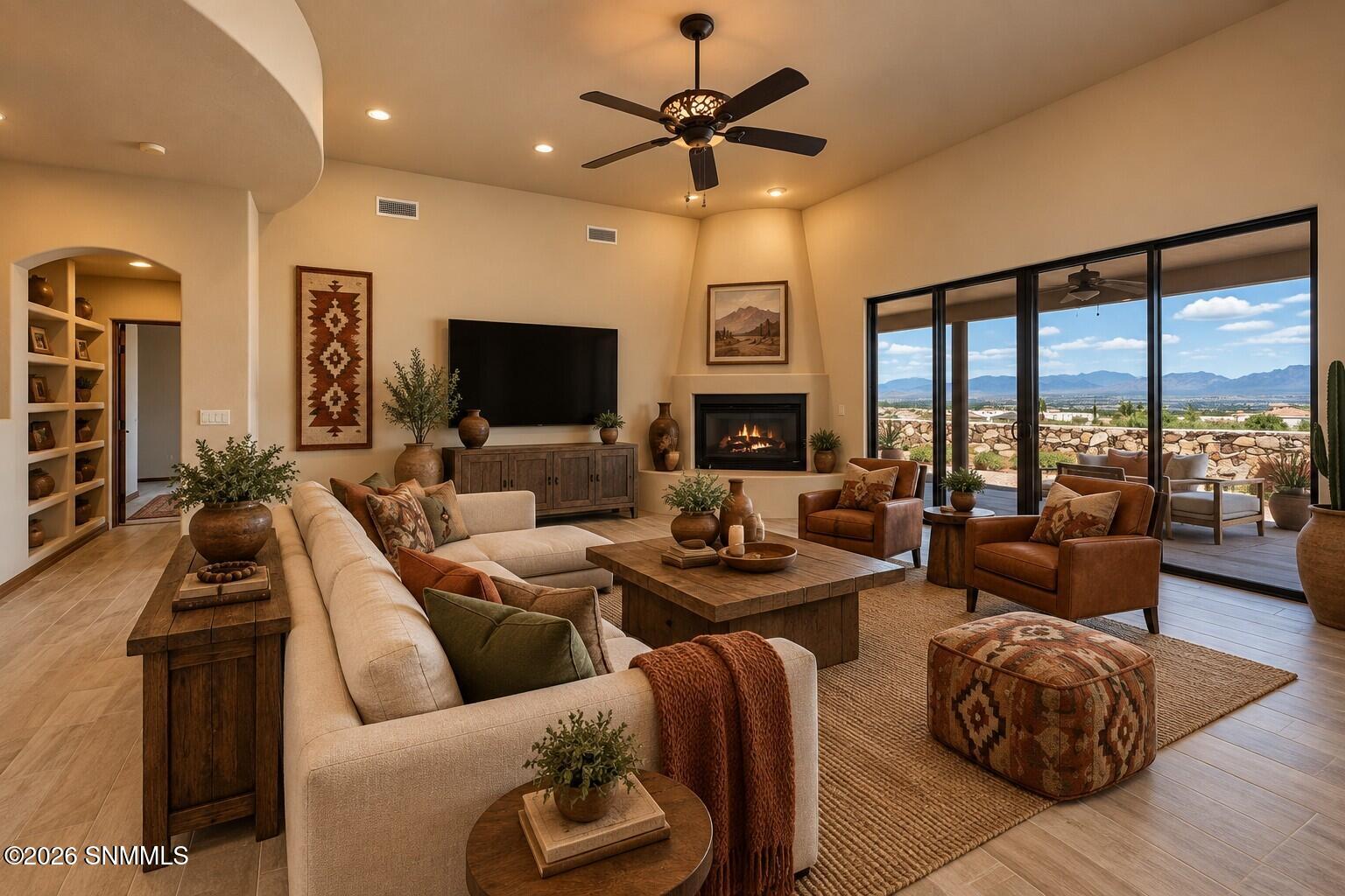 Idylll Court Great room virtually staged