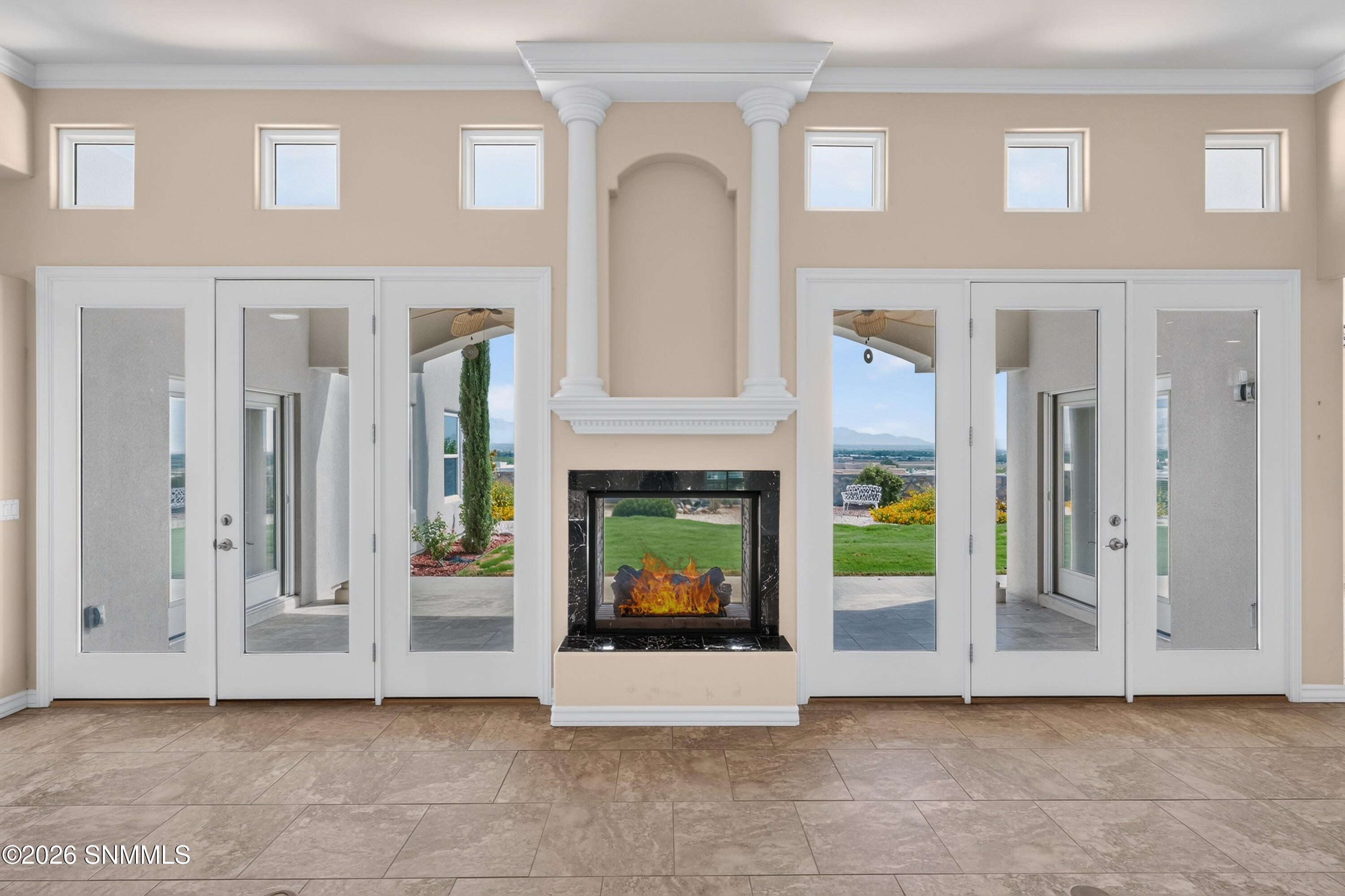 Fireplace Patio Doors